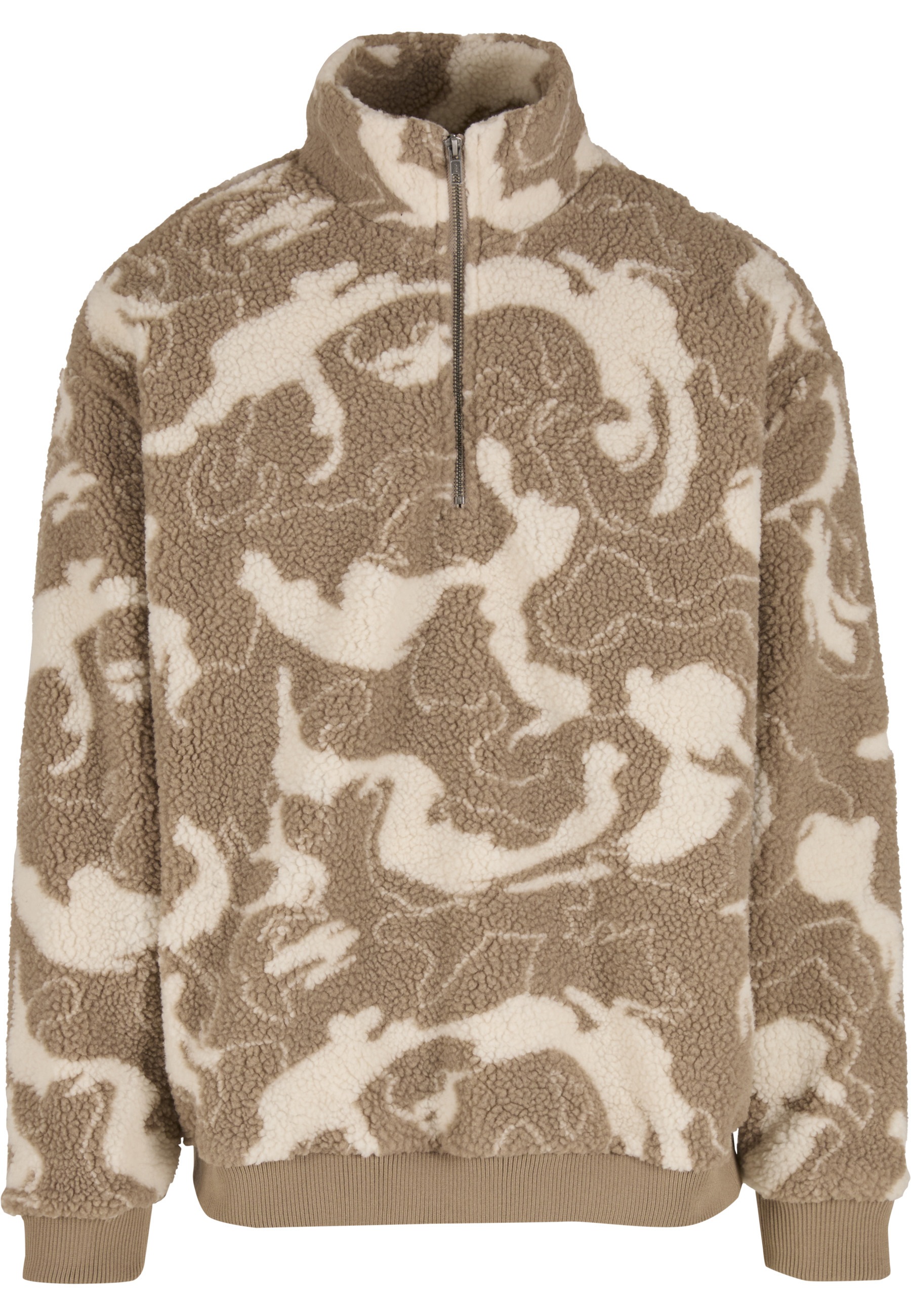 URBAN CLASSICS Sweater »Urban Classics Oversized Pattern Teddy Troyer«, 1 Stk.

