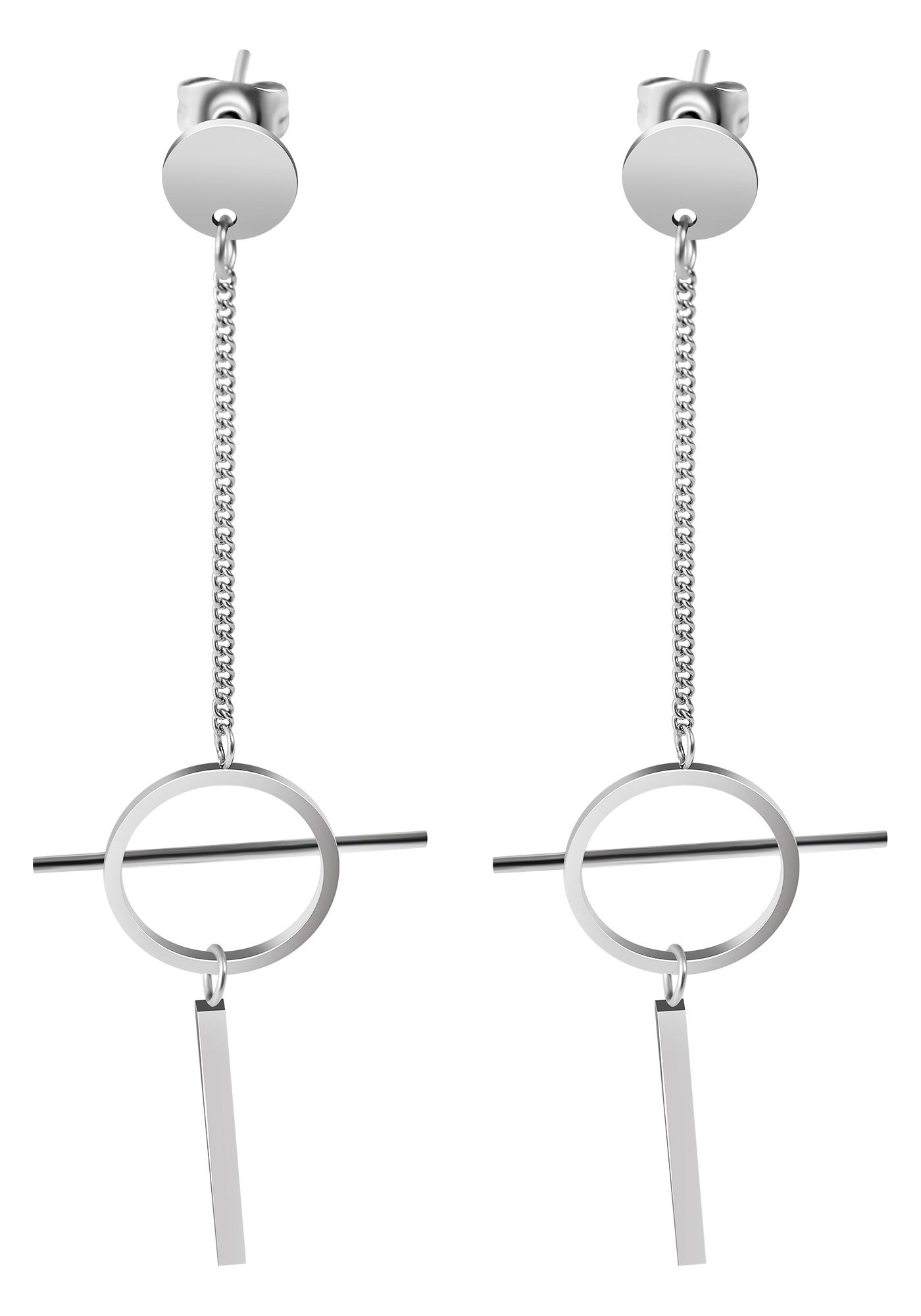 Paar Ohrhänger ADELIA´S "Damen Ohrringe – Ohrstecker aus Edelstahl", Damen, Gr. Damen, Edelstahl, silber, Ohrringe, Perfekt als Geschenk zum einen besonderen Tag 2