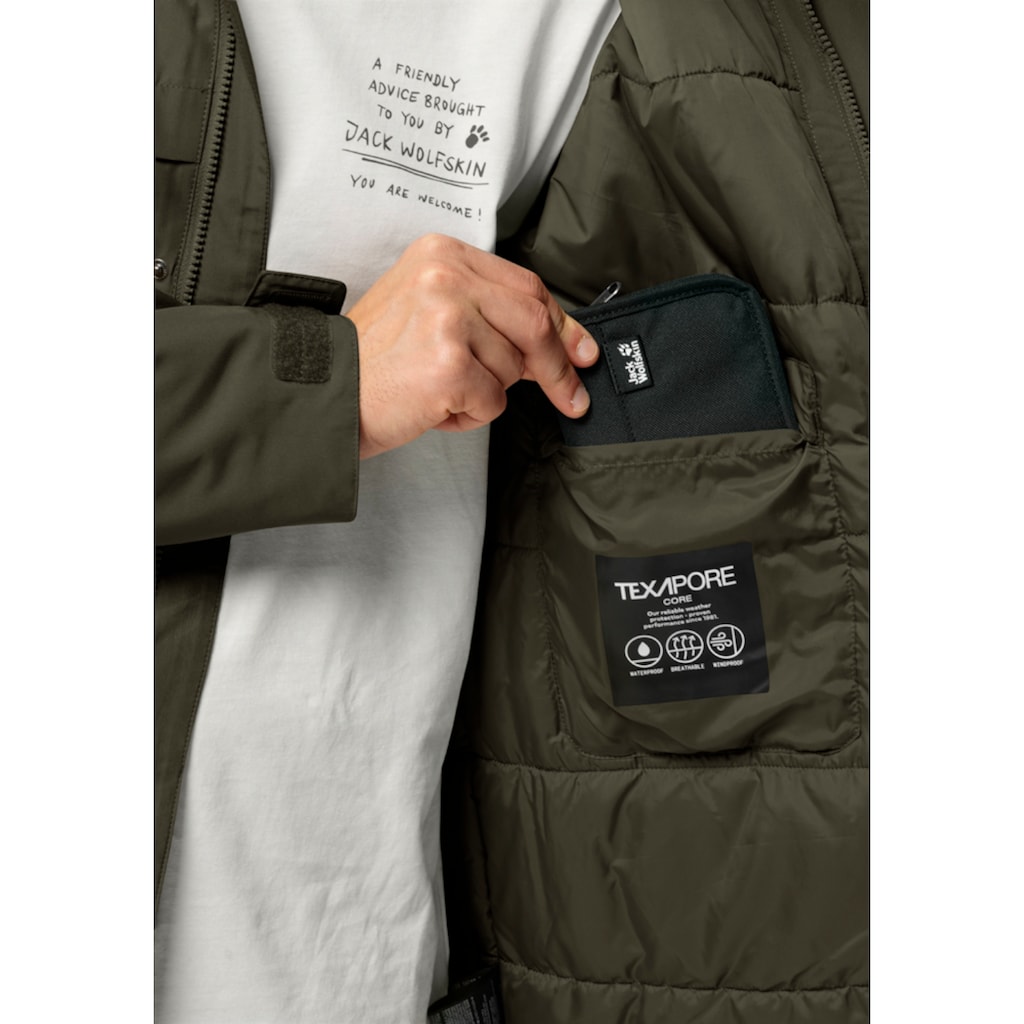 Jack Wolfskin Funktionsparka »WINTERLAGER PARKA M«, mit Kapuze