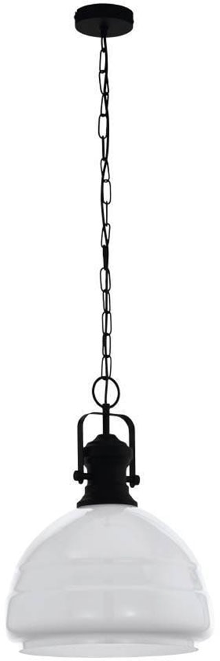 EGLO Hängeleuchte "COMBWICH 1", 1, Ø 38cm H: 110cm, 1 Stk., schwarz, Wohnzimmer, Leuchten