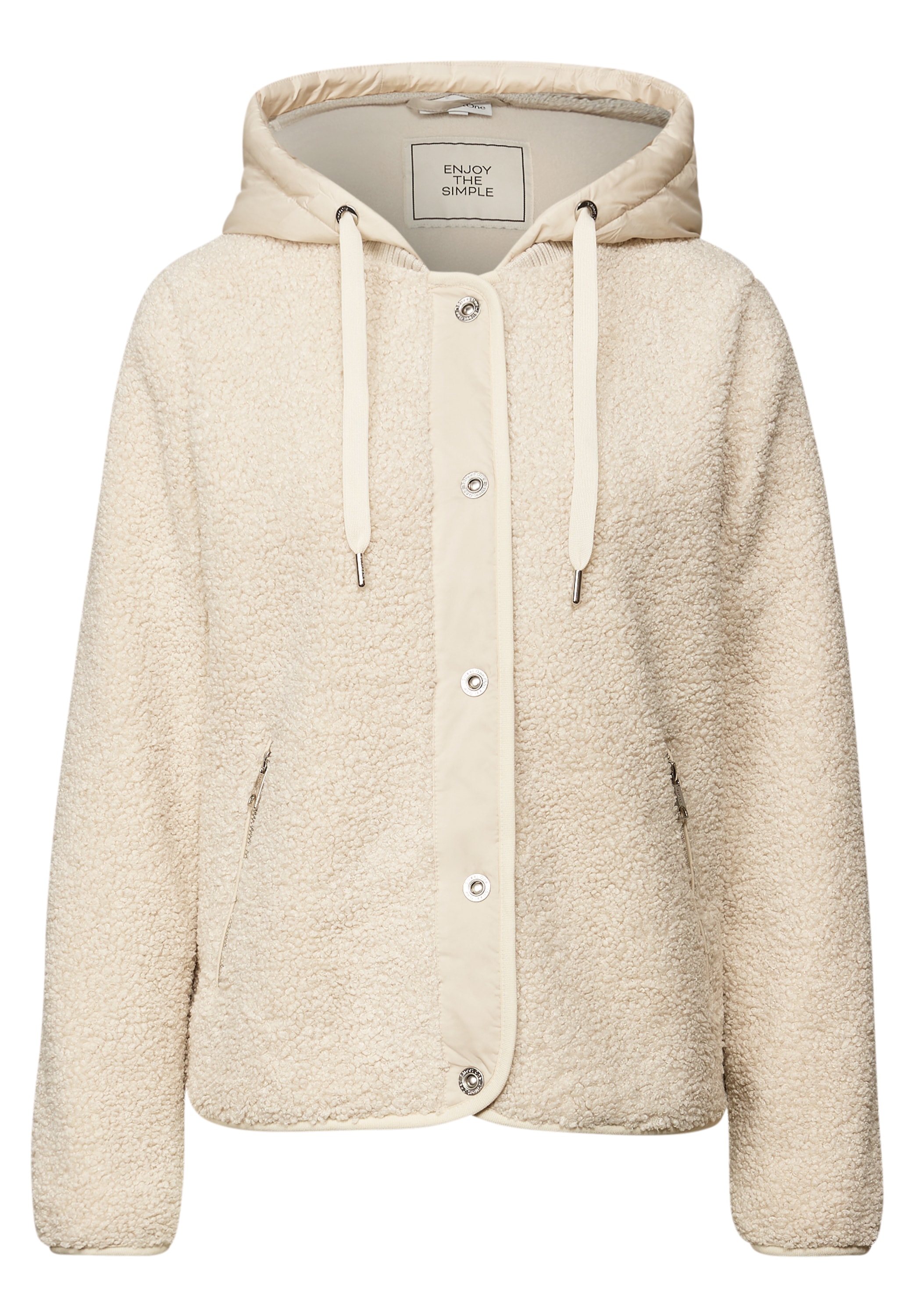 STREET ONE Fellimitatjacke, mit Kapuze