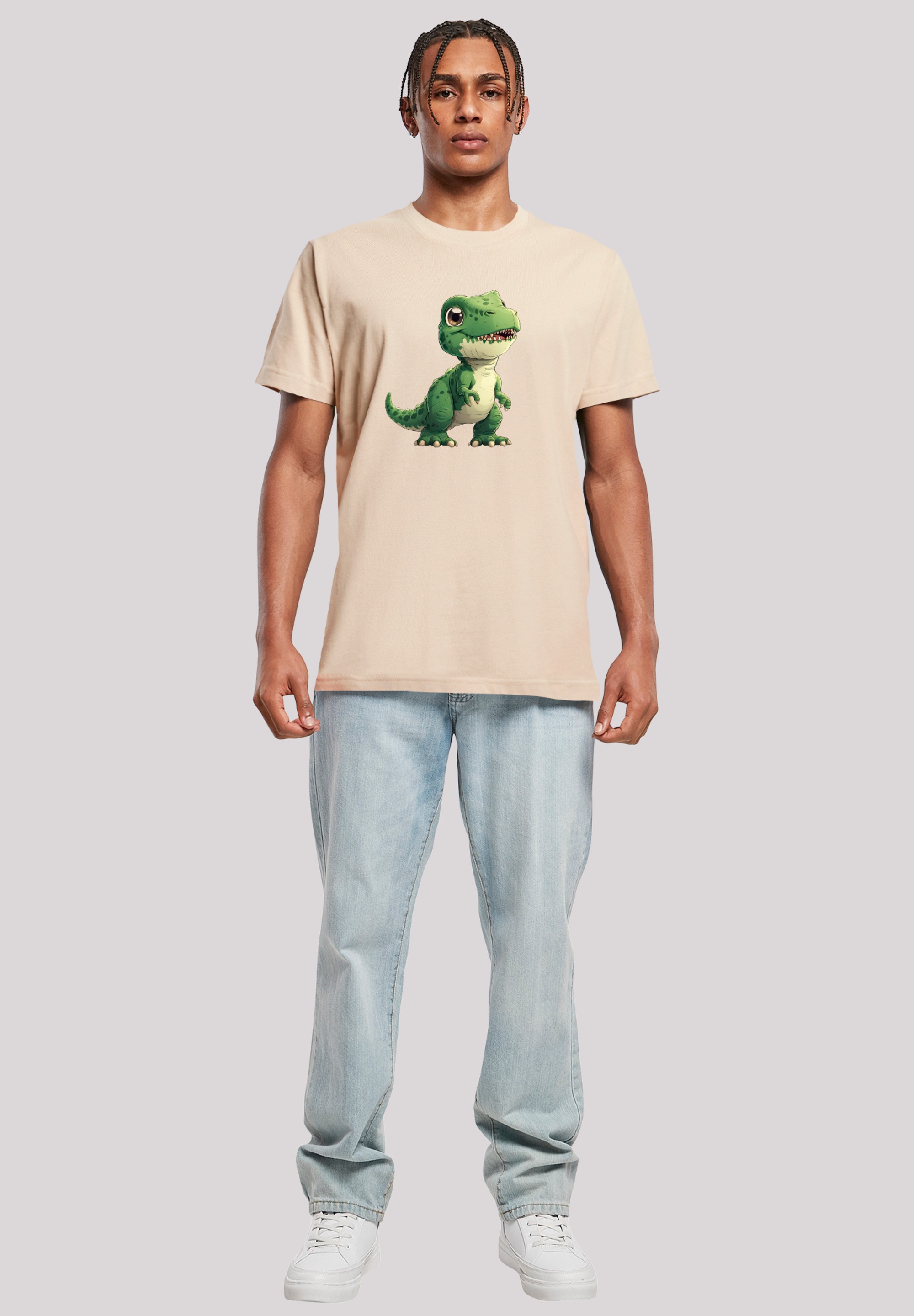 F4NT4STIC T-Shirt »Süßer grüner Dino«, Premium Qualität