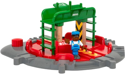 Spielzeugeisenbahn-Brücke »BRIO® WORLD, Lok-Drehscheibe mit Kontrollbrücke«