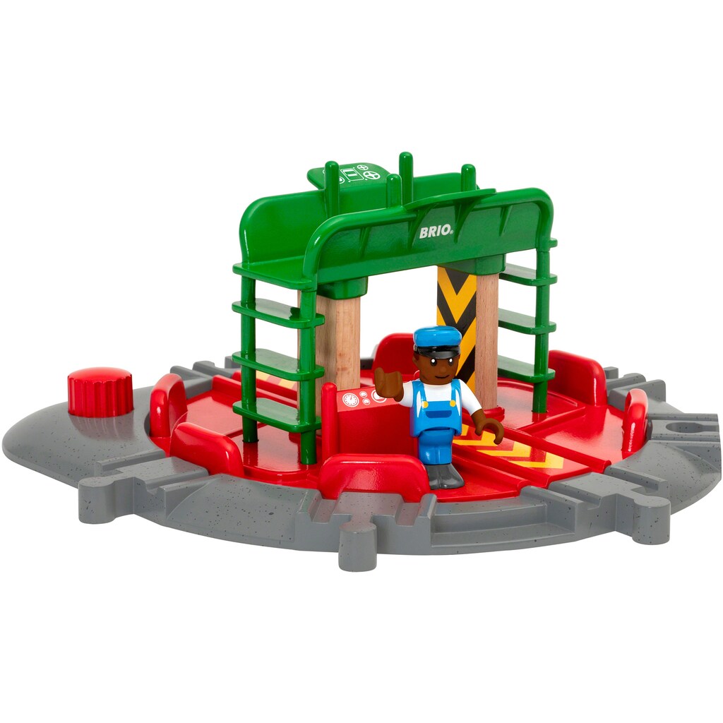 BRIO® Spielzeugeisenbahn-Brücke »BRIO® WORLD, Lok-Drehscheibe mit Kontrollbrücke«