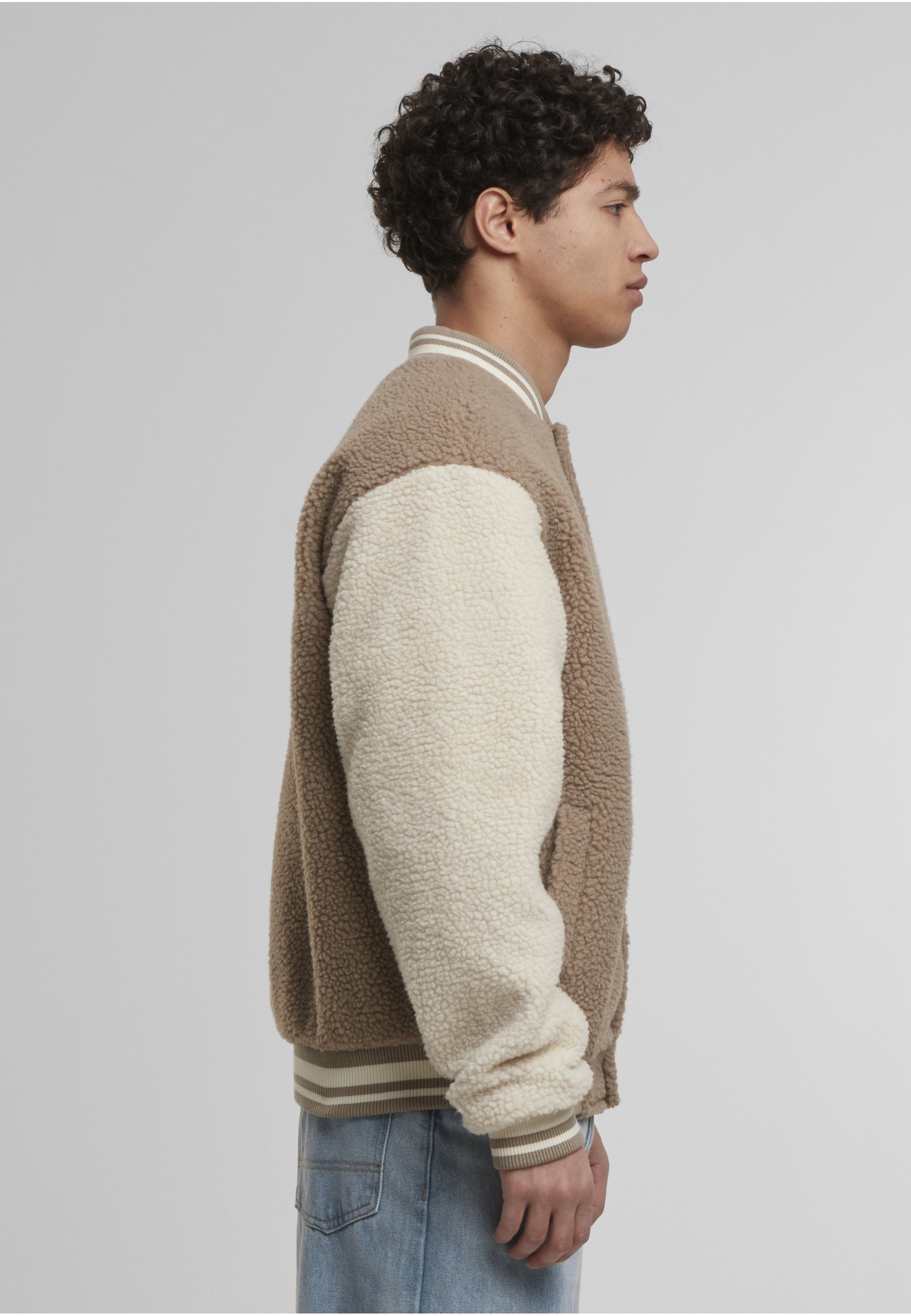 URBAN CLASSICS Collegejacke »Urban Classics Teddy College Jacket« 1 Stk. tlg. ohne Kapuze