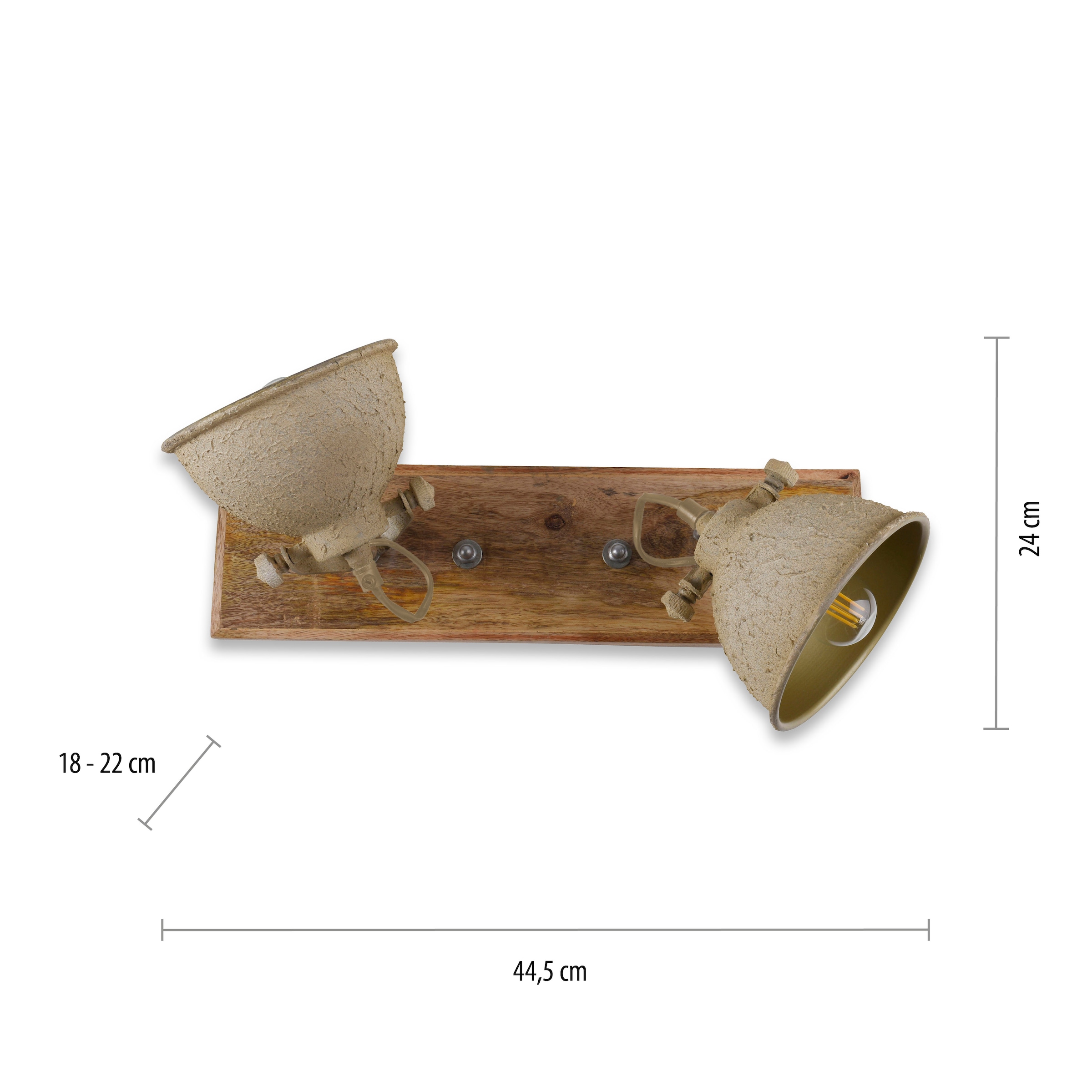 JUST LIGHT Wandleuchte »SAMIA«, 2 flammig-flammig, ExklusiveE14 | BAUR