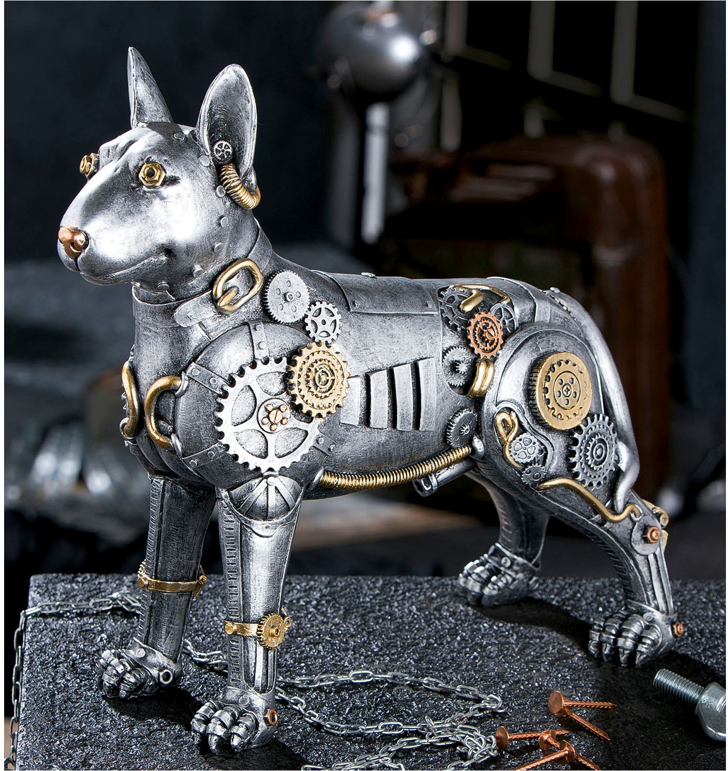 Casablanca by Gilde Tierfigur "Skulptur "Steampunk pitbull"" günstig online kaufen