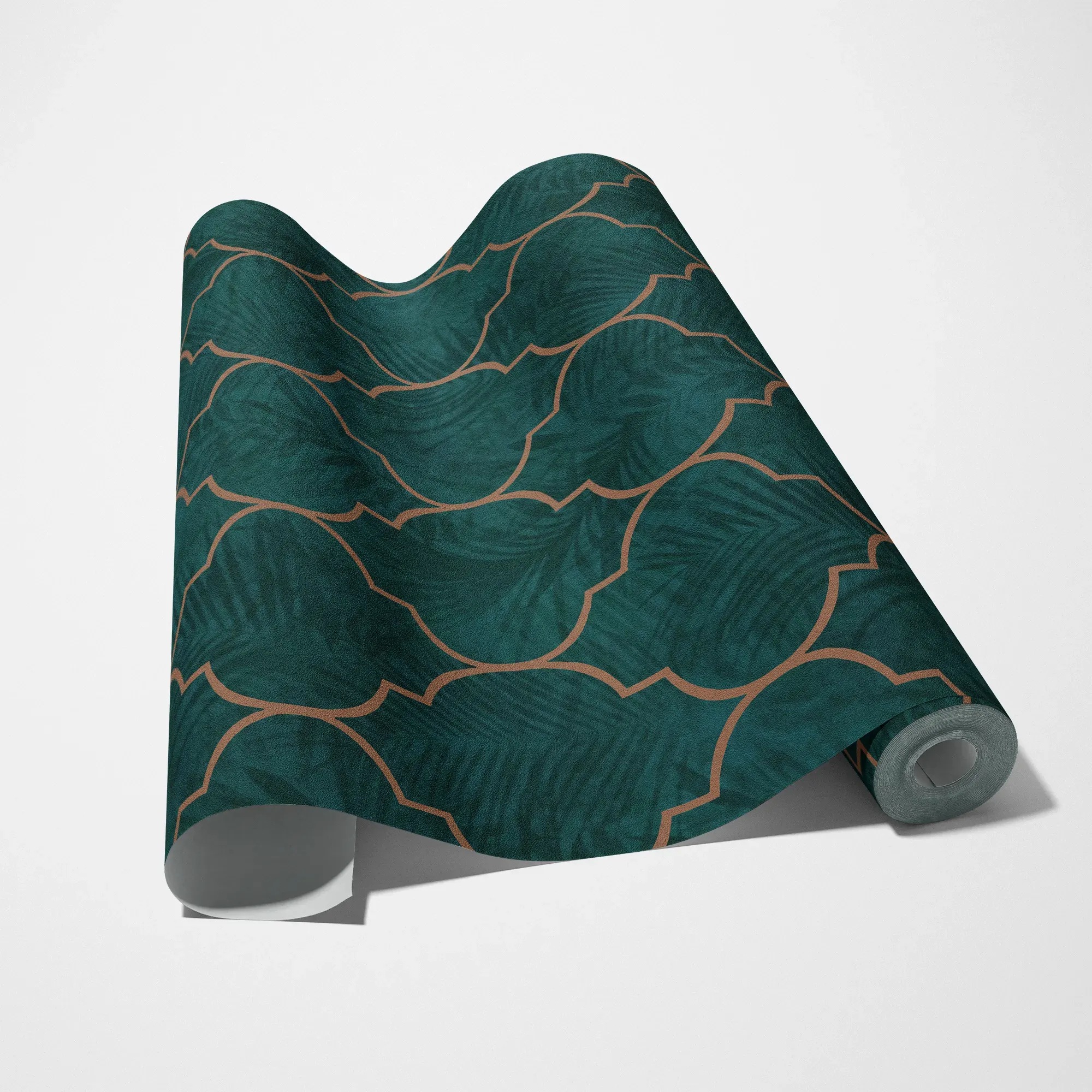 living walls Vliestapete »LIMITED – Botanische Geometrie« botanisch | geometrisch | naturalistisch leicht strukturiert Stilisierte Blätter in grafischem Ornamentmuster