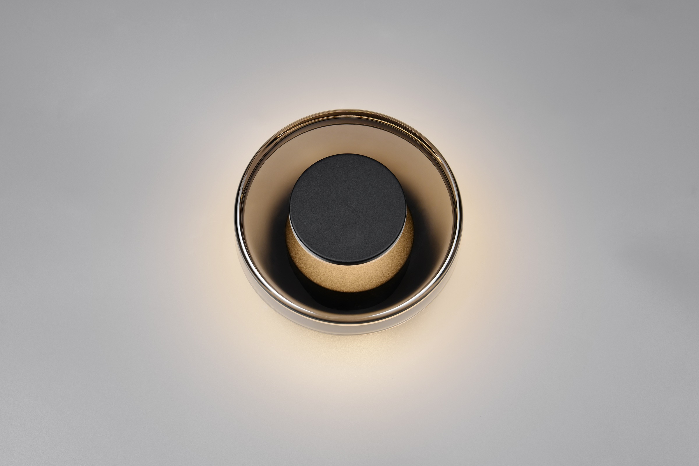 TRIO Leuchten LED Wandleuchte »CELESTE, LED Wandlampe aus Metall Glas und Holz Ø 22cm, 10W 1100 Lumen«, 1 flammig, Leuchtmittel LED-Board | LED fest integriert, 3-Stufen dimmbar über Wandschalter, elegante moderne Wandlampe Flur