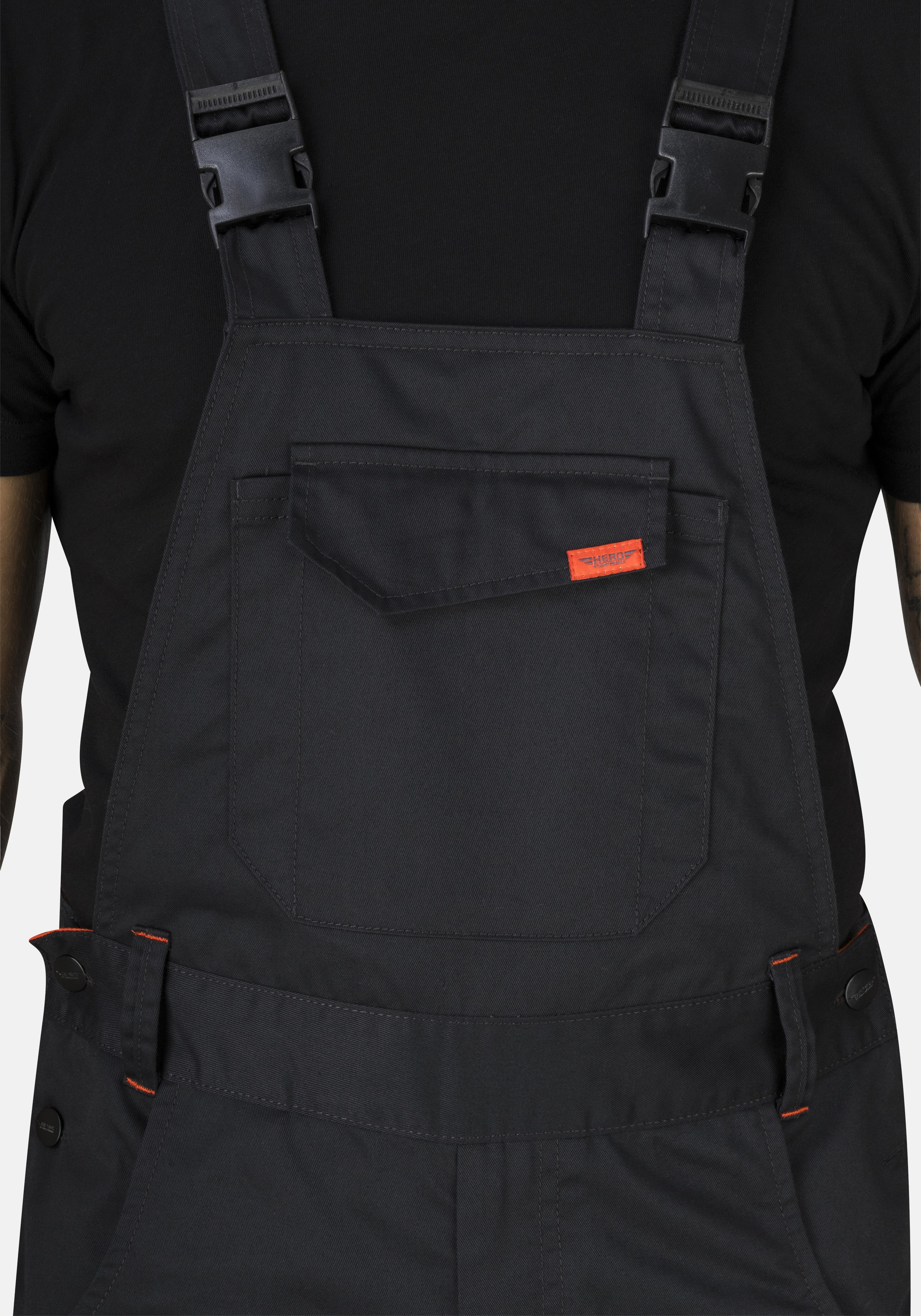 Thumbnail - HERO by John Medoox Arbeitslatzhose "EDMONTON Basic Workwear Arbeits-Cargo-Latzhose", Arbeits-Cargo-Latzhose Funktionsqu...