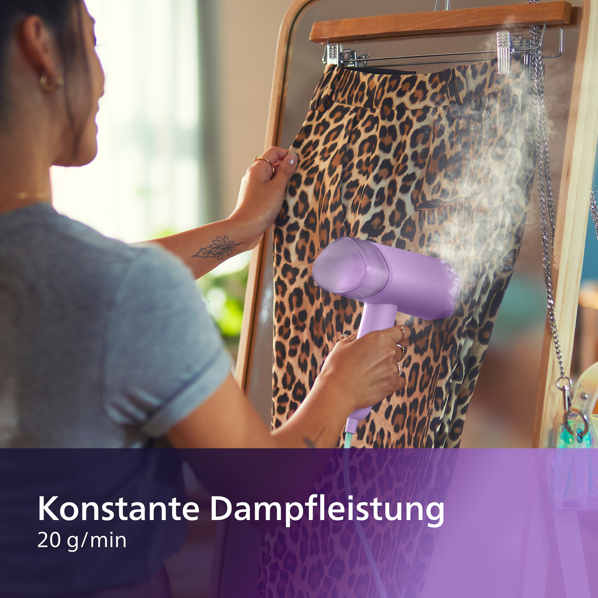 Philips Dampfbürste »STH3010, 100 ml abnehmbarer Wassertank«, 1000 W, Steamer zum Glätten und Auffrischen von Kleidung