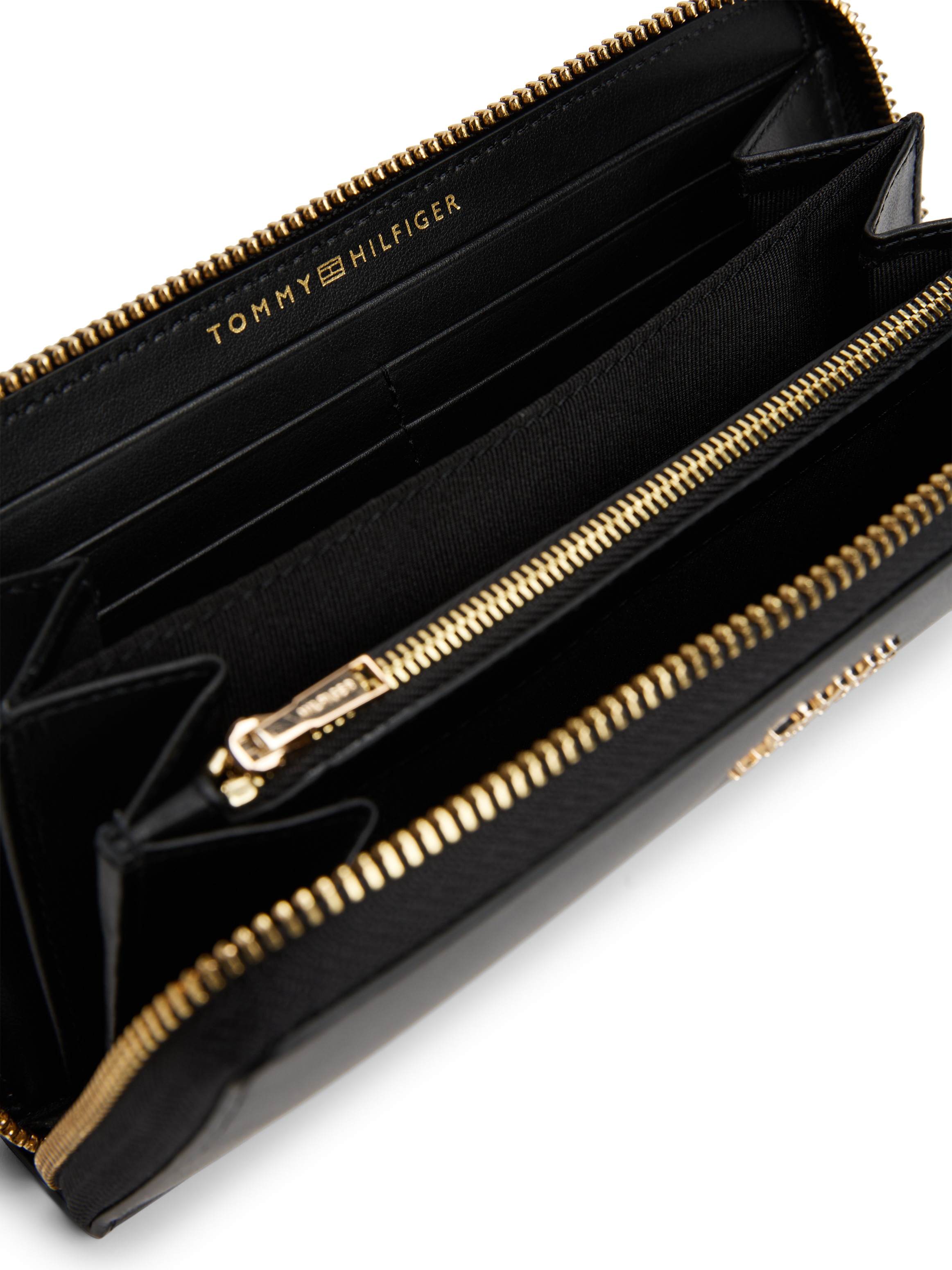 Tommy Hilfiger Geldbörse "TH LEATHER SLG LRG ZA", Damen Geldbeutel, Portemo günstig online kaufen
