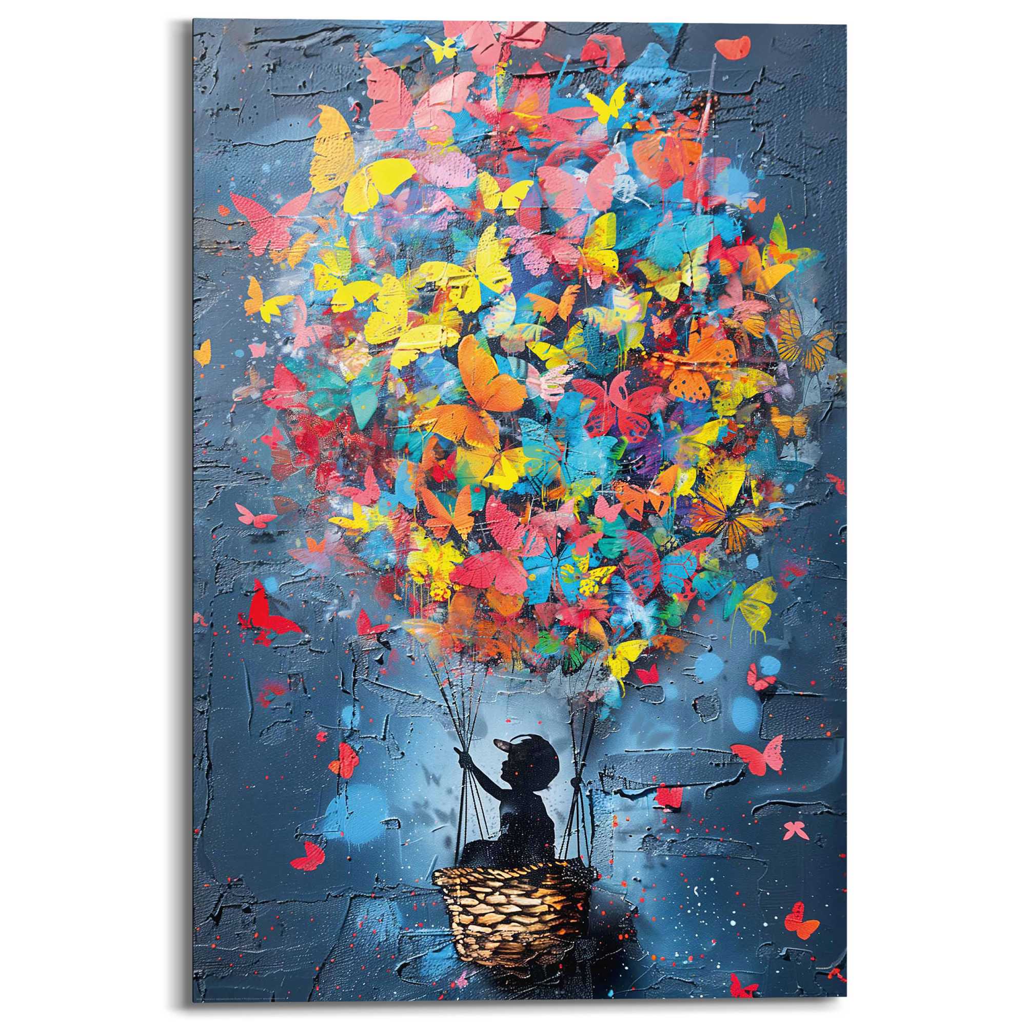 Reinders Deco-Panel "Colourful Balloon" Kinderzimmer - Heißluftballon - Schmetterlinge - Mehrfarbig - MDF