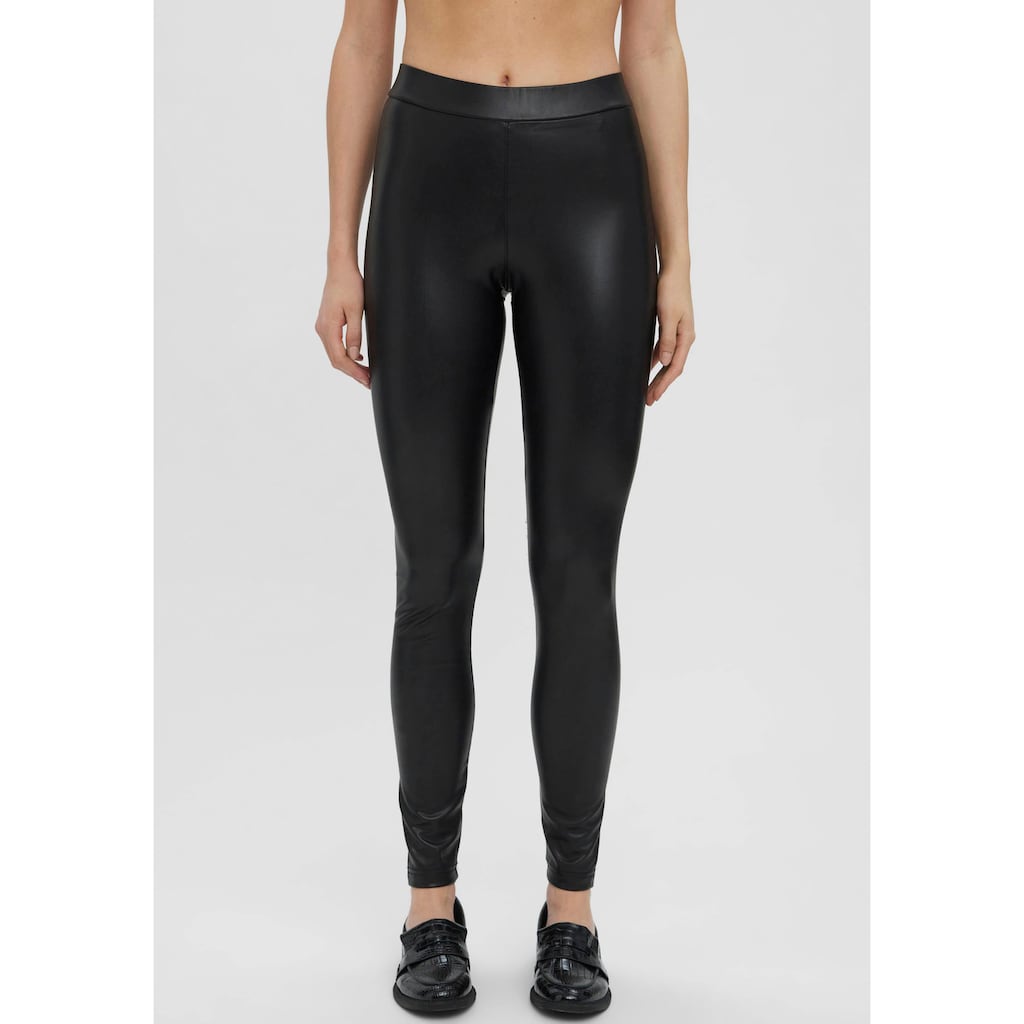 Vero Moda Lederimitathose »VMGANA MR PL LEGGING«