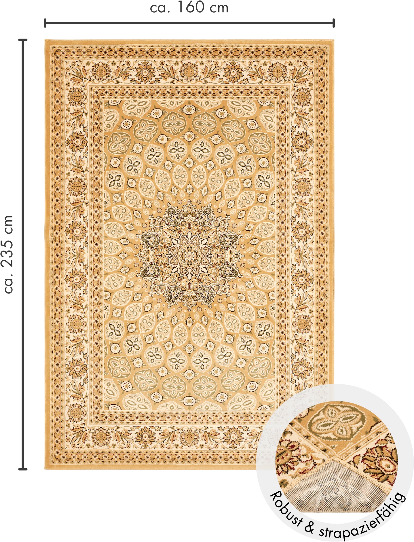 LUXOR living Teppich »Kendra«, rechteckig, 9 mm Höhe, Orient-Optik, Wohnzimmer