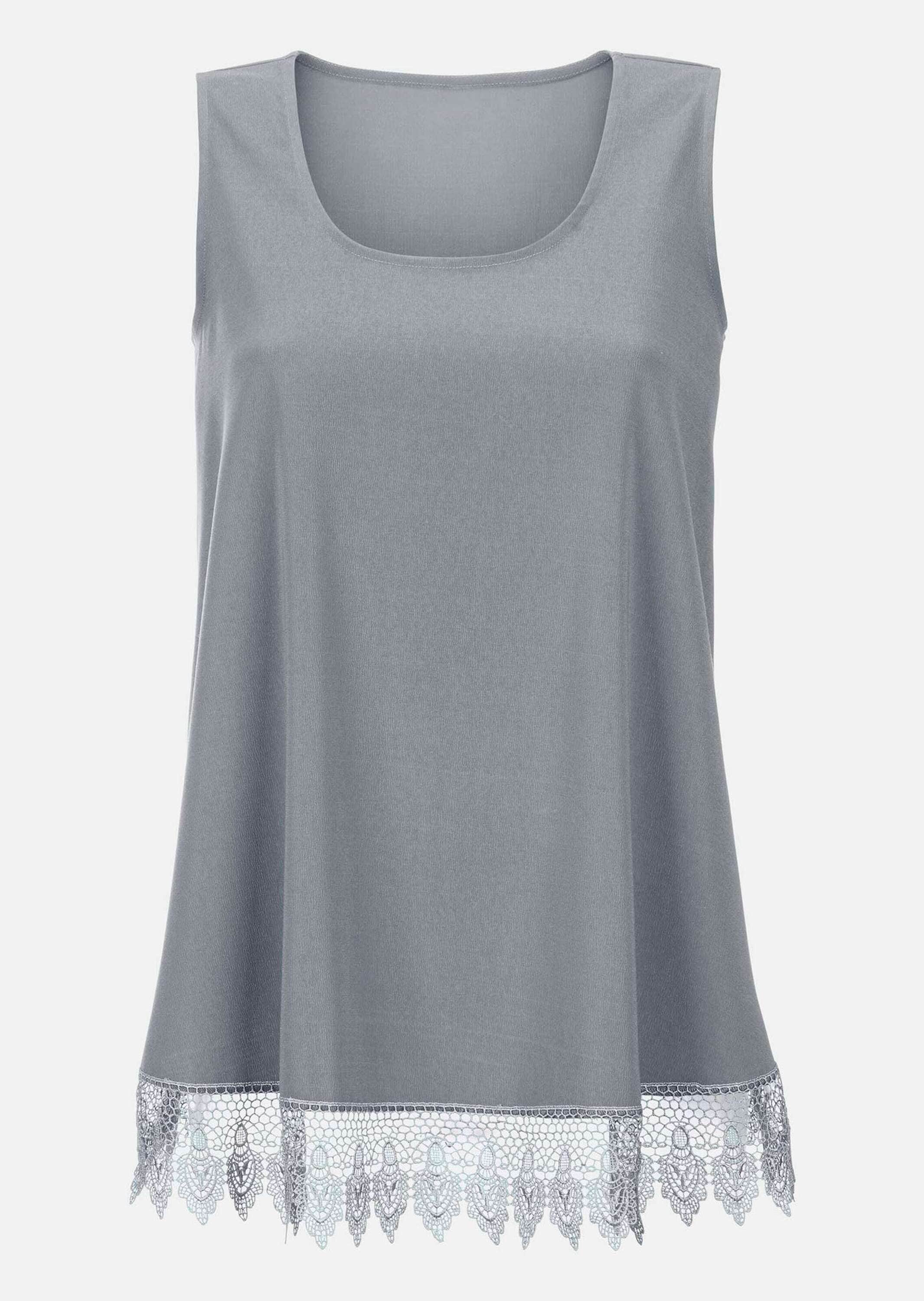 MADELEINE Blusentop "Top Feminines Blusentop mit Spitzenbesatz"