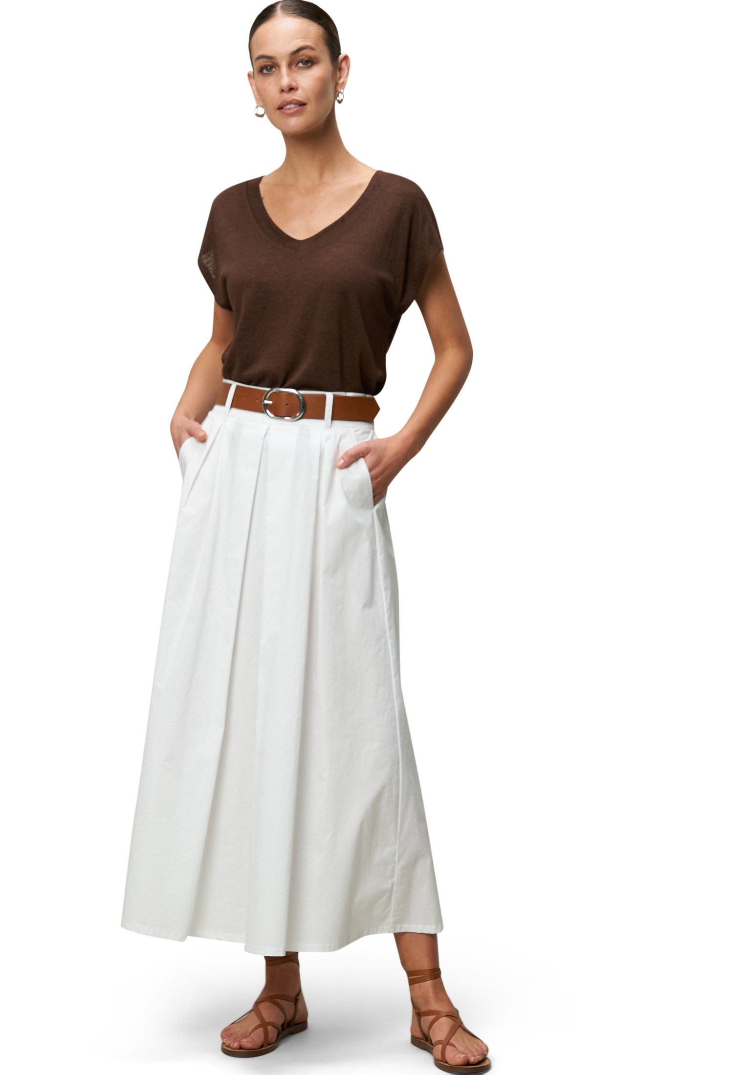 Zero T-Shirt »zero Sommer-T-Shirt mit V-Ausschnitt«, (1 tlg.), Plain/ohne Details