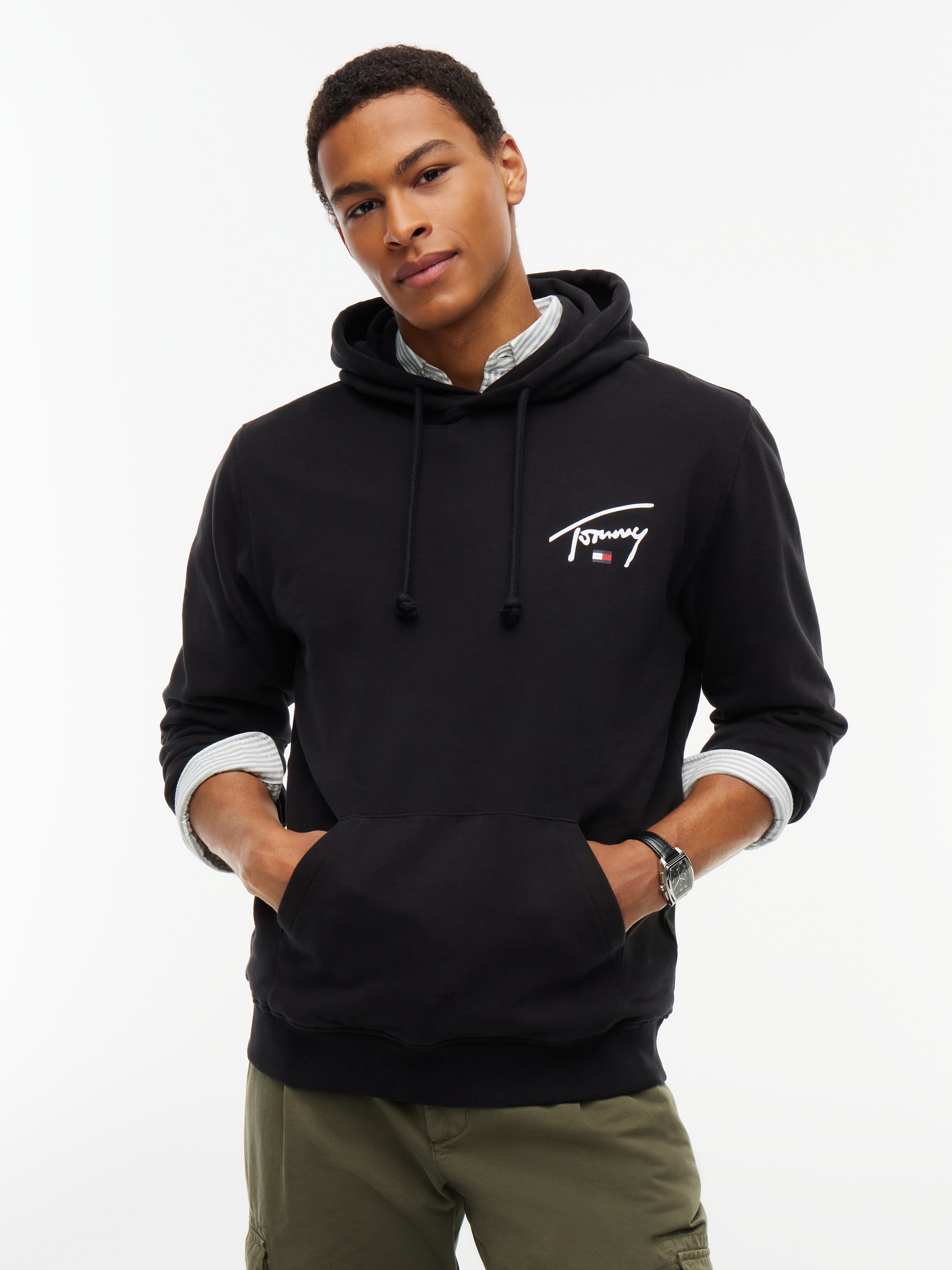 Tommy Jeans Kapuzensweatshirt »REGULAR ENTRY SIGNATURE HOOD«, Regular fit mit Kapuze
