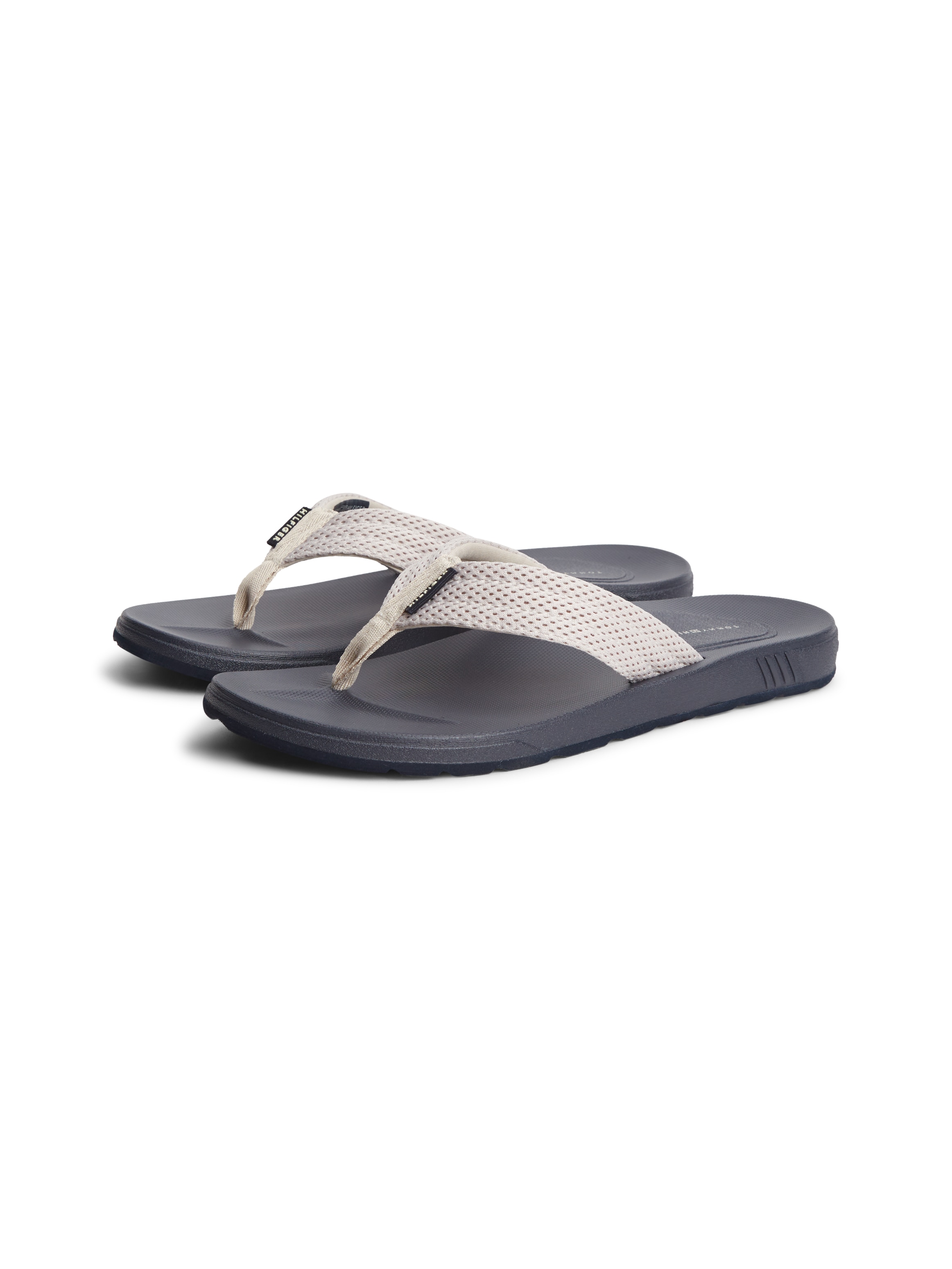 Tommy Hilfiger Zehentrenner "MOLDED PADDED HILFIGER B SANDAL" Strandschuh, Sommerschuh, Poolslide mit Kontrastbesatz
