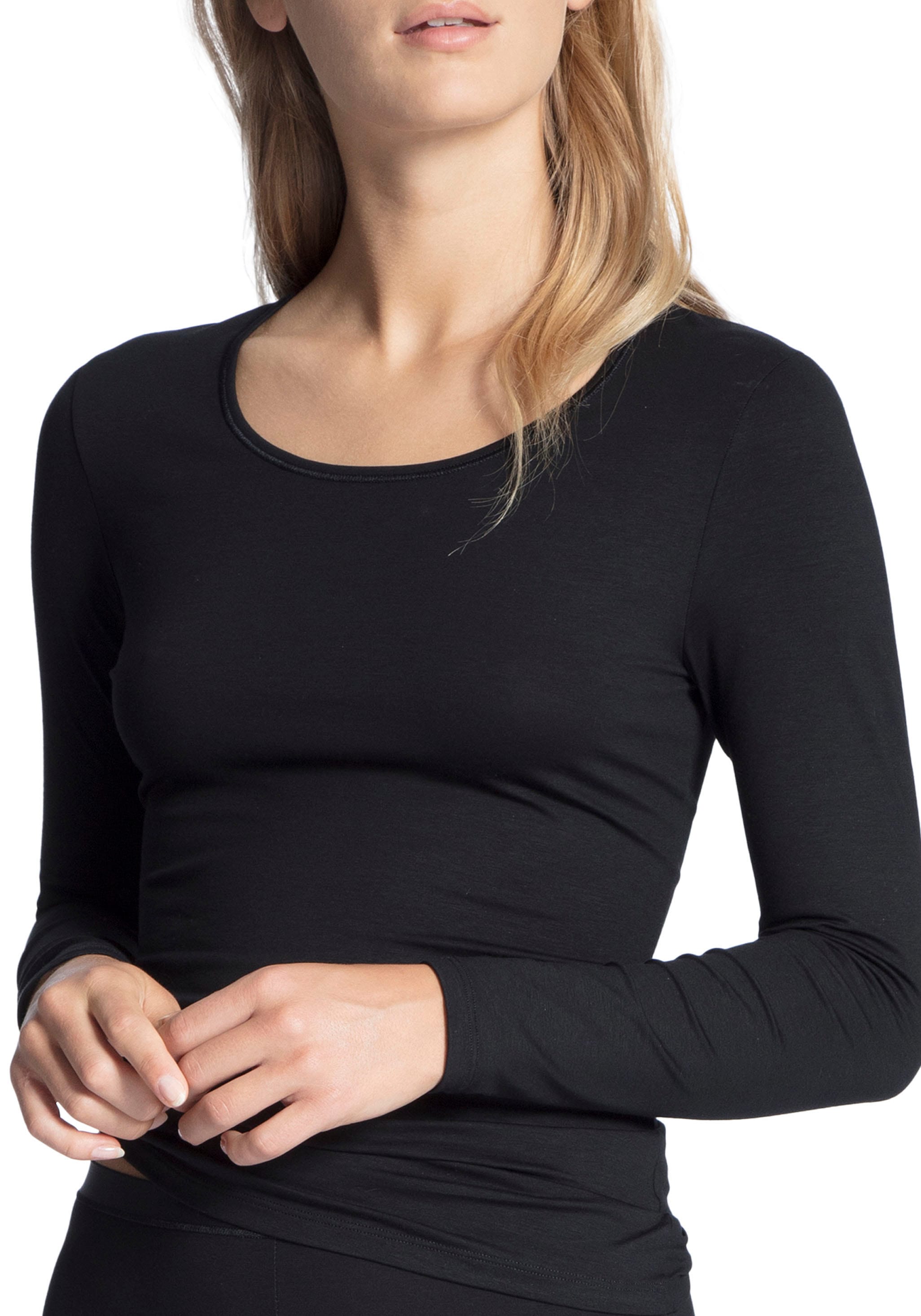 CALIDA Longsleeve »Natural Comfort«, mit flacher Nahtverarbeitung an Dekolleté und Taille