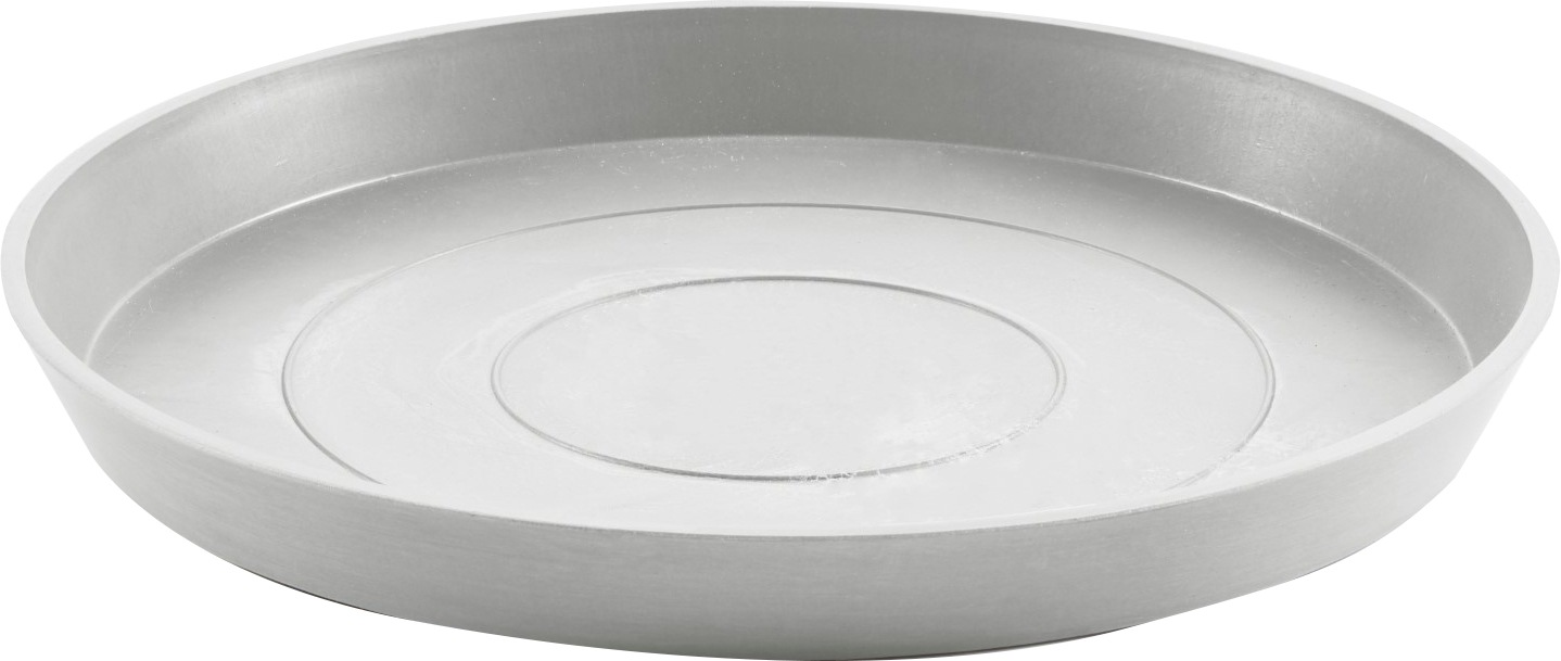 ECOPOTS Blumentopfuntersetzer "ROUND SAUCER White Grey", BxTxH: 44,5x44,5x3,5 cm