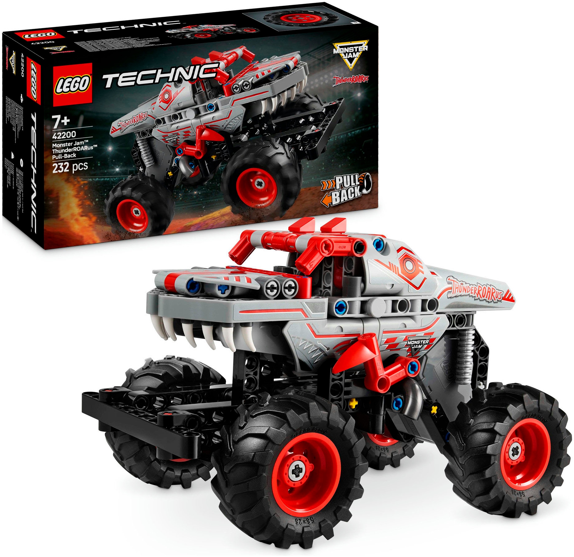 Konstruktionsspielsteine »Monster Jam™ ThunderROARus™ (42200), LEGO Technic«, (232...