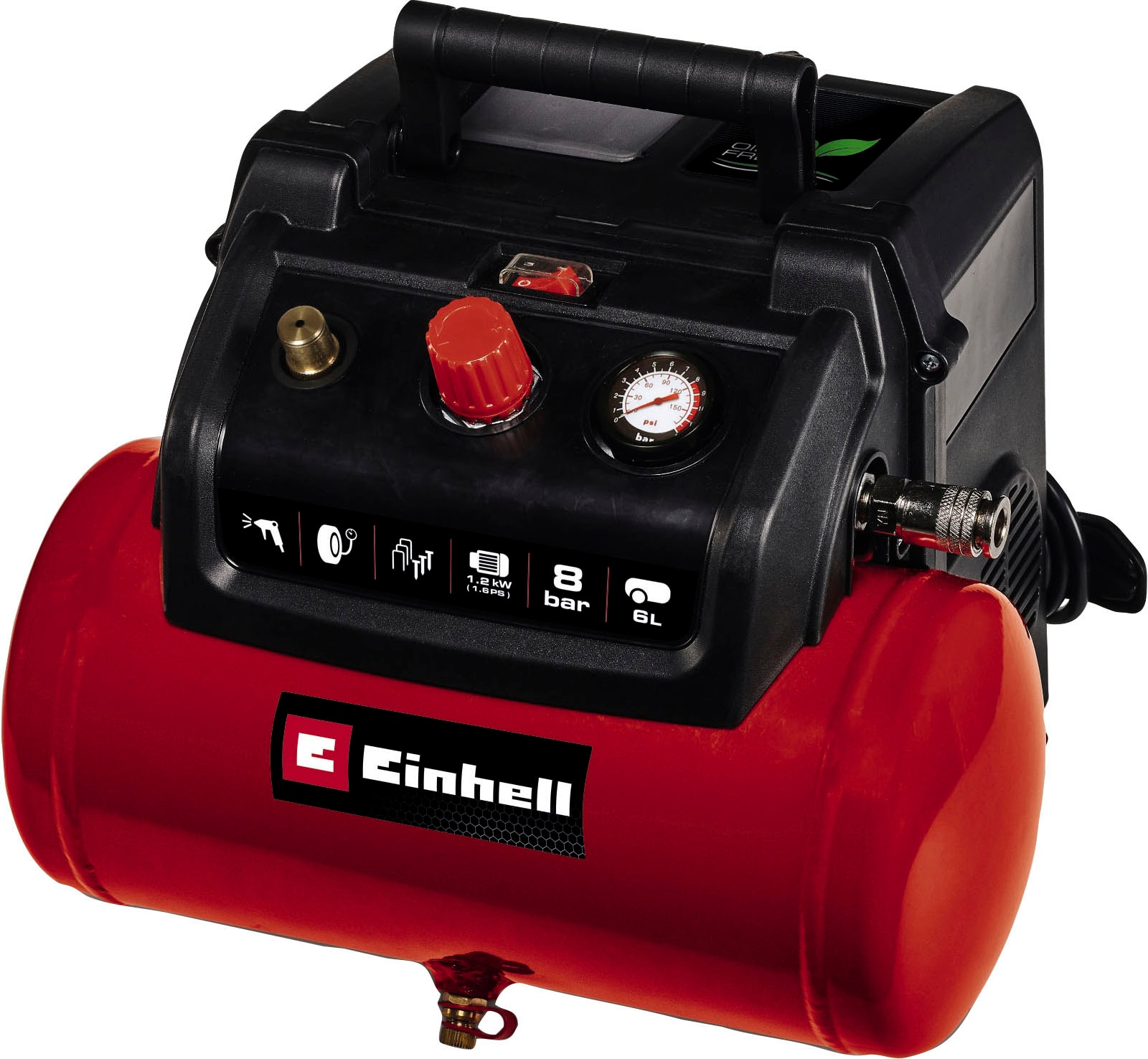 Einhell Kompressor »TC-AC 190/6/8 OF«, (Set)