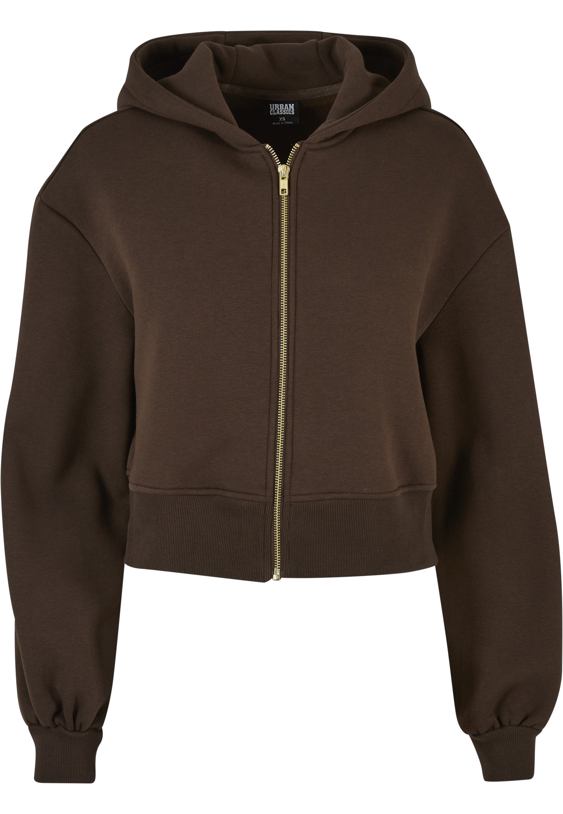 URBAN CLASSICS Sweatjacke "Urban Classics Damen Ladies Short Oversized Zip günstig online kaufen