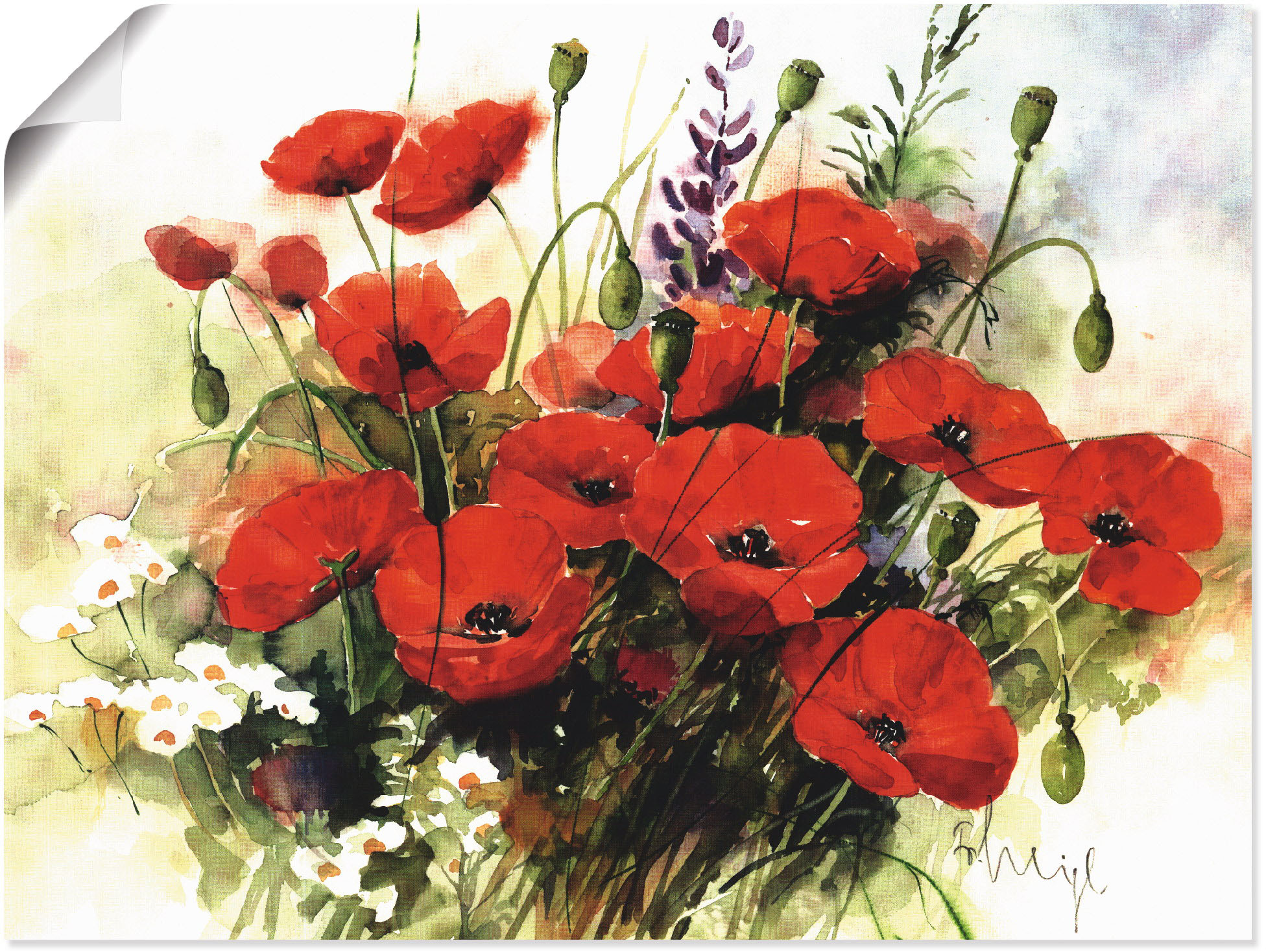 Artland Wandbild "Blumen Zusammenstellung III" Blumen 1 Stk. tlg. als Leinwandbild, Poster in verschied. Größen