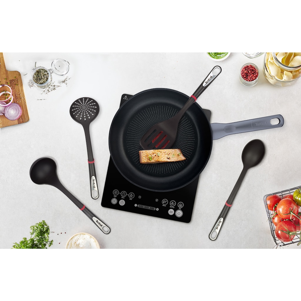 Tefal Kochbesteck-Set »Ingenio«, (Set, 4 tlg.), Passierlöffel/Kochlöffel/Pfannenwender/Schöpfkelle, spülmaschinenfest