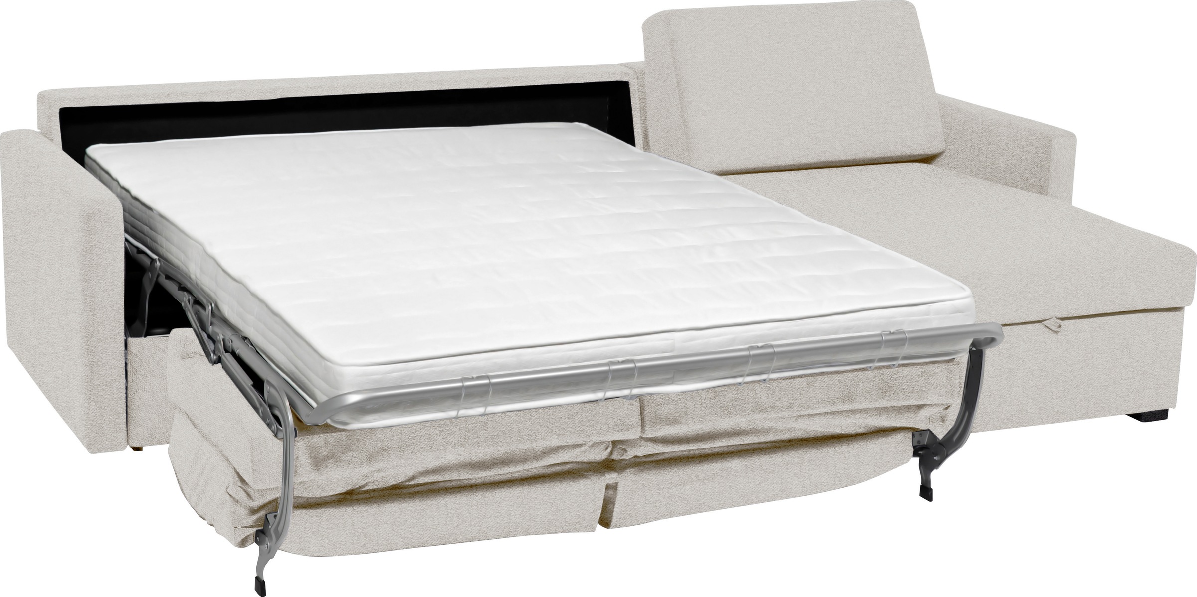 Places of Style Schlafsofa »GOLDPOINT Ecksofa 264 cm, Liegefläche (140/200cm), L-Form,«, Bettfunktion, Bonell-Federkernmatratze und Dauerschläfer-Funktion