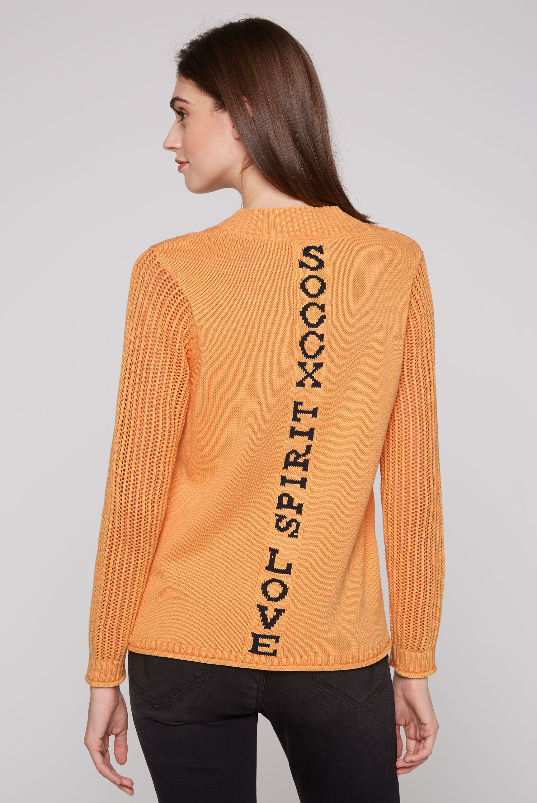 SOCCX V-Ausschnitt-Pullover, aus Baumwolle