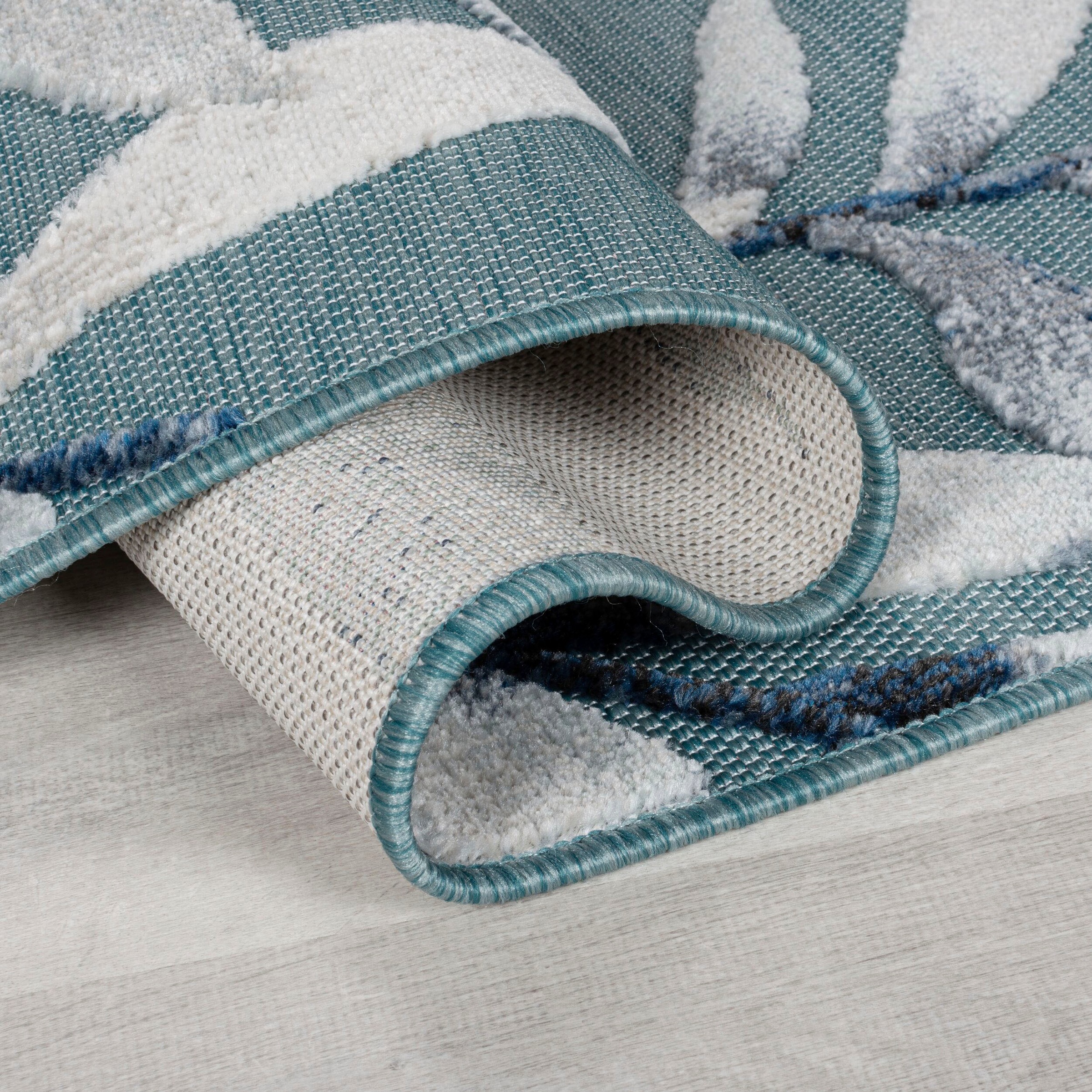 FLAIR RUGS Teppich »Willow«, rechteckig, 2 mm Höhe, Outdoor geeignet, Hoch-Tief Effekt