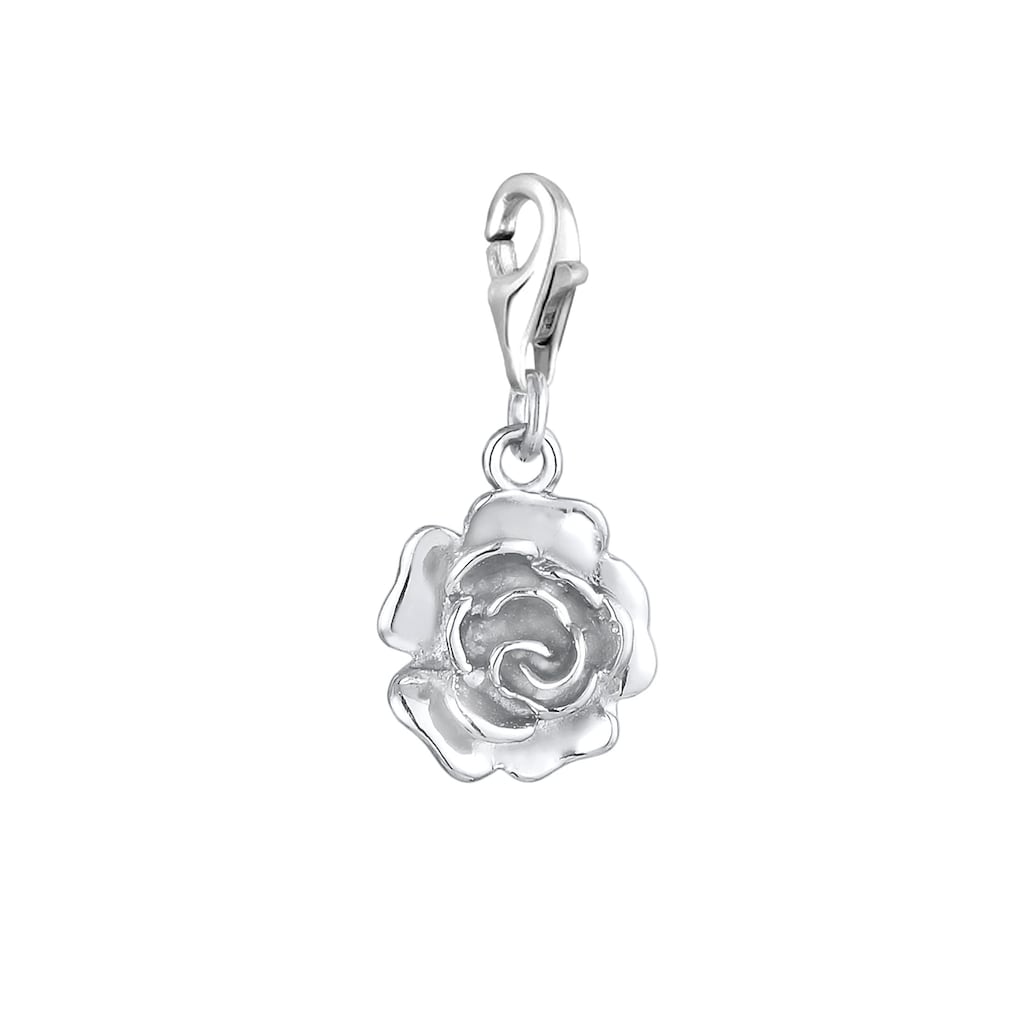 Nenalina Charm-Einhänger »Anhänger Rose Blume Floral Blüte 925 Silber«