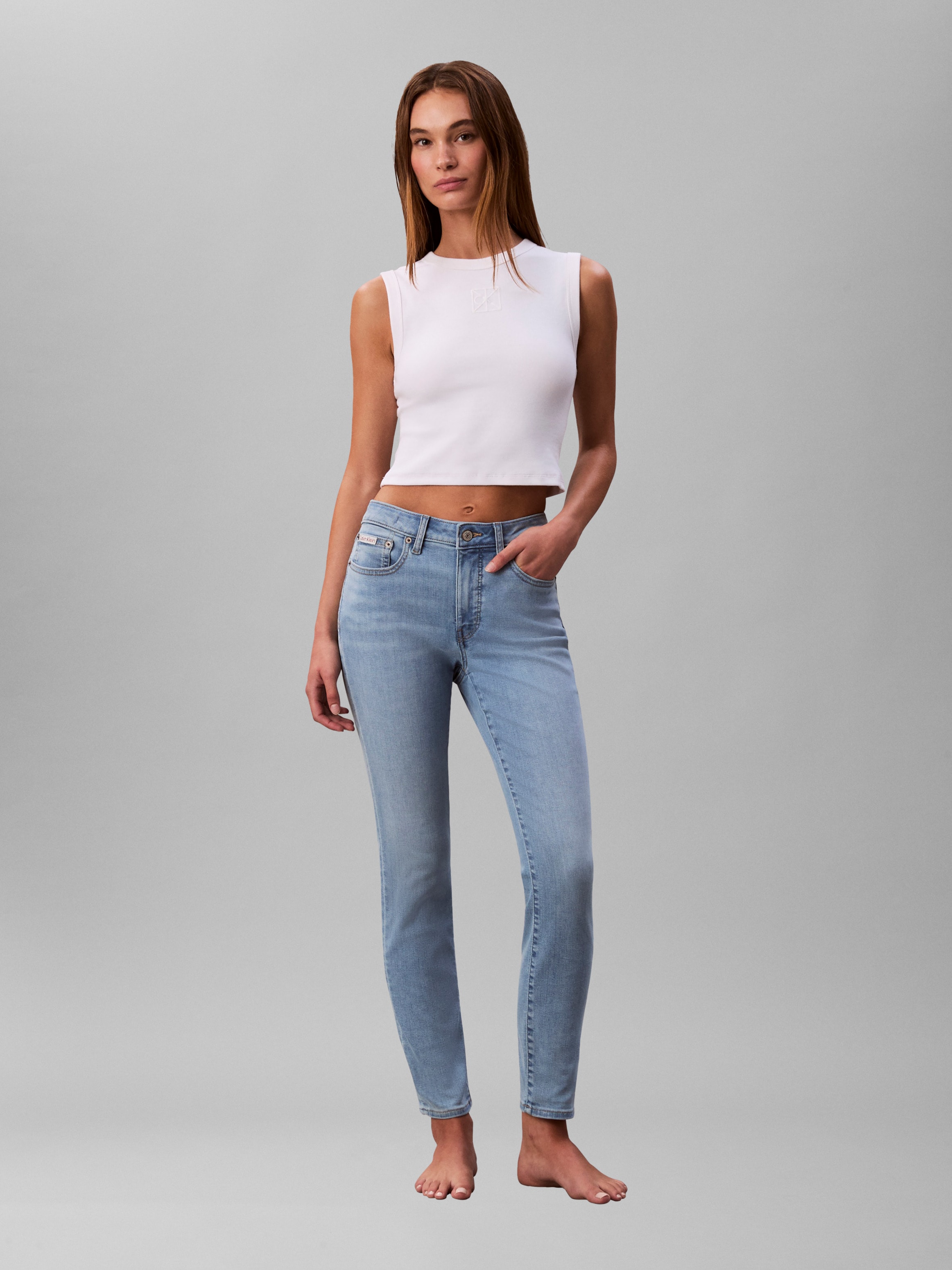 Calvin Klein Jeans Skinny-fit-Jeans "MID RISE SKINNY" Mit Gürtelschlaufen günstig online kaufen