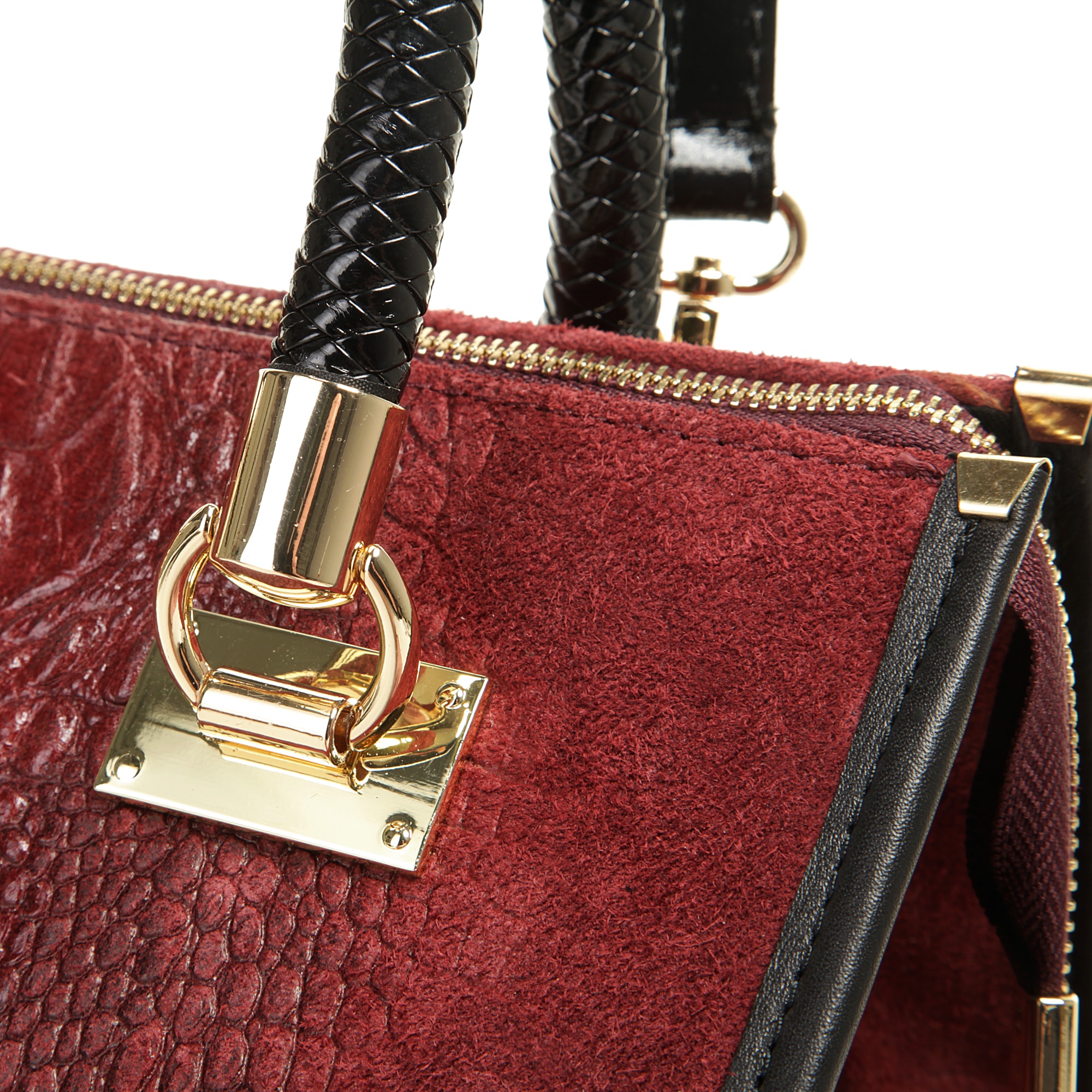 Cluty Henkeltasche, echt Leder, Made in Italy
