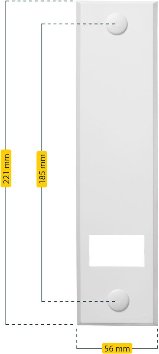 SCHELLENBERG Gurtwickler-Abdeckplatte »Standard Maxi, 18,5 cm Lochabstand, langlebig aus Kunststoff«, Rollladen Abdeckblenden für Gurtwickler und Einlasswickler