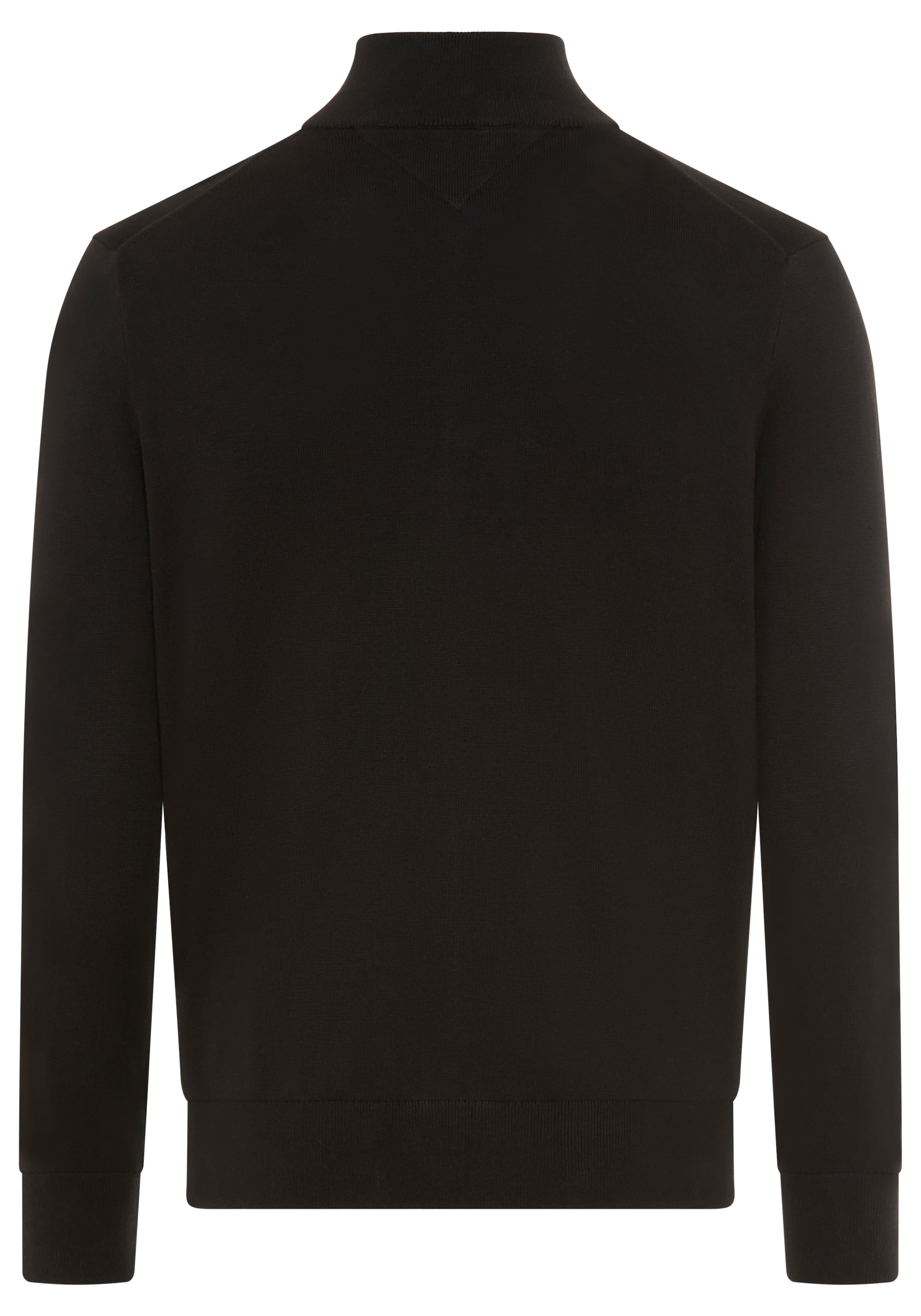 Tommy Hilfiger Strickjacke »ESSENTIAL COTTON ZIP THRU« mit Logostickerei