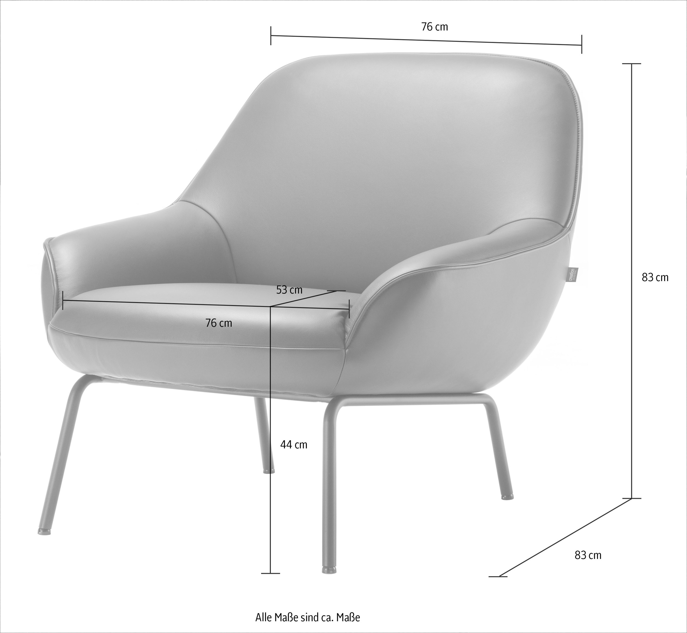 Creation BY ROLF BENZ Sessel »Designsessel CR.482 in hochwertiger Detailverarbeitung« und tollem Sitzkomfort