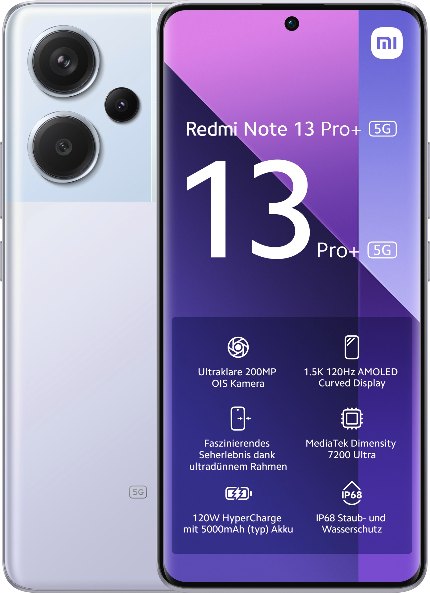 Smartphone »Redmi Note 13 Pro+ 5G 12GB+512GB«, Lila, 16,94 cm/6,67 Zoll, 512 GB...