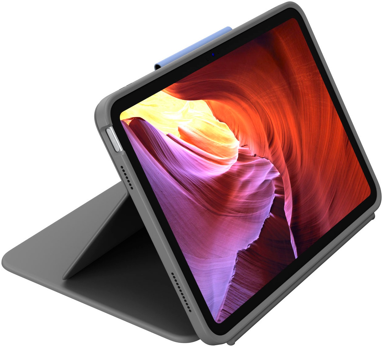 Logitech Tastatur »Rugged Folio«, (Angenehmes Tippen-Magnetverschluss-verstellbare Füße)