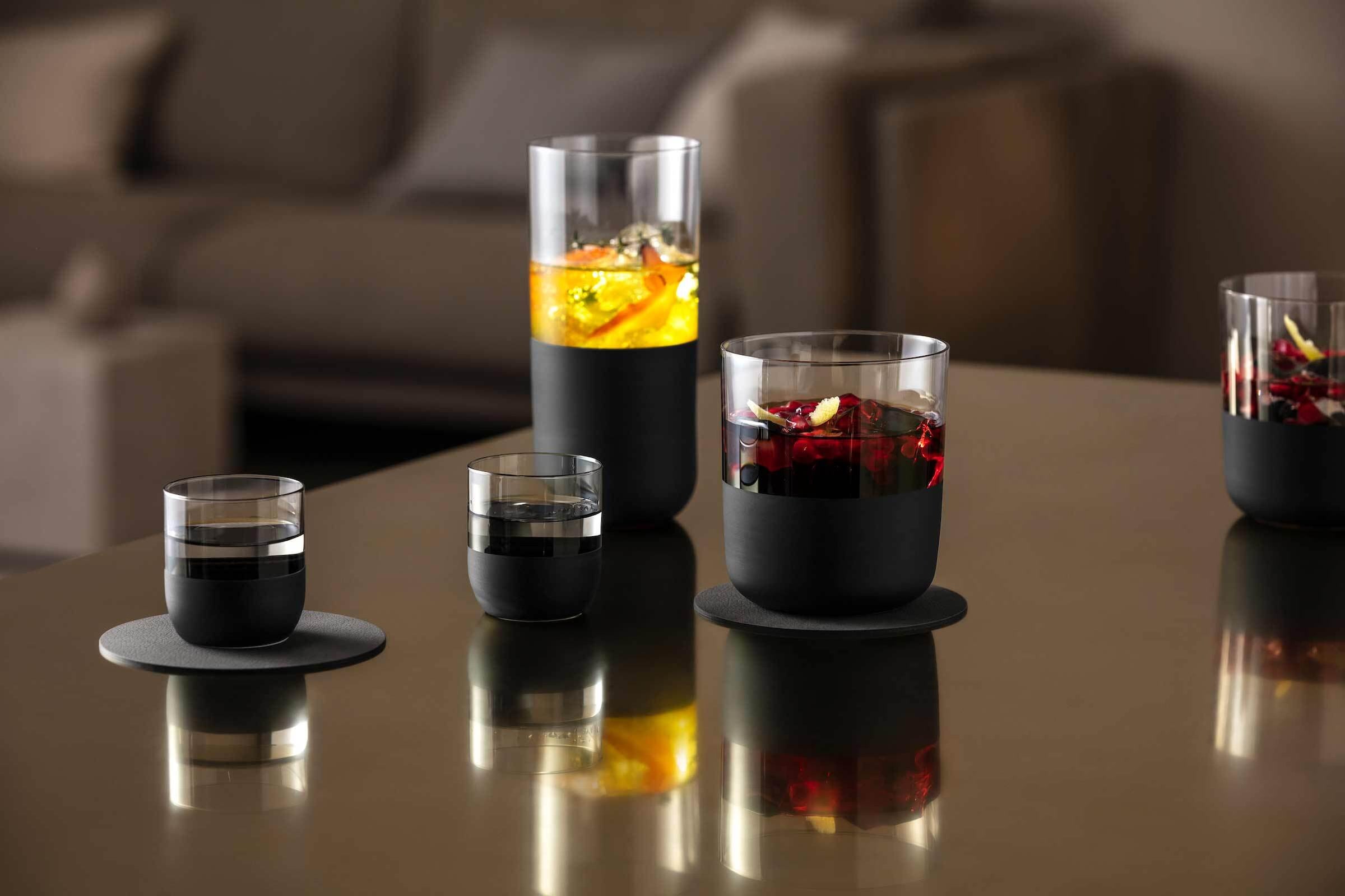 Villeroy & Boch Gläser-Set »Bargläser Manufacture Rock 12er Set schwarz-transparent«