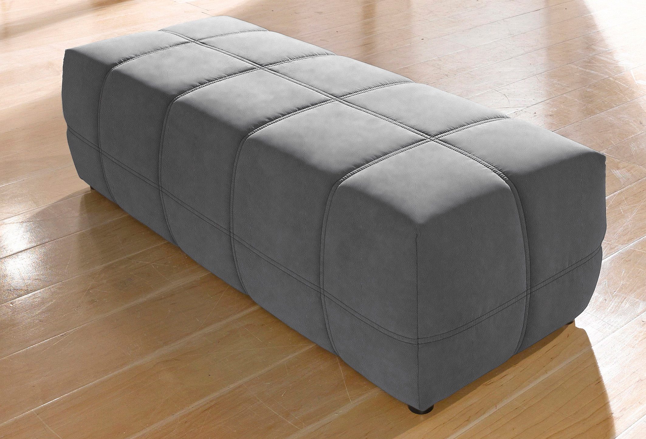 DOMO collection Hocker "BRANDON, komfortabel" große Ausführung passend zu "Brandon", auch in Cord