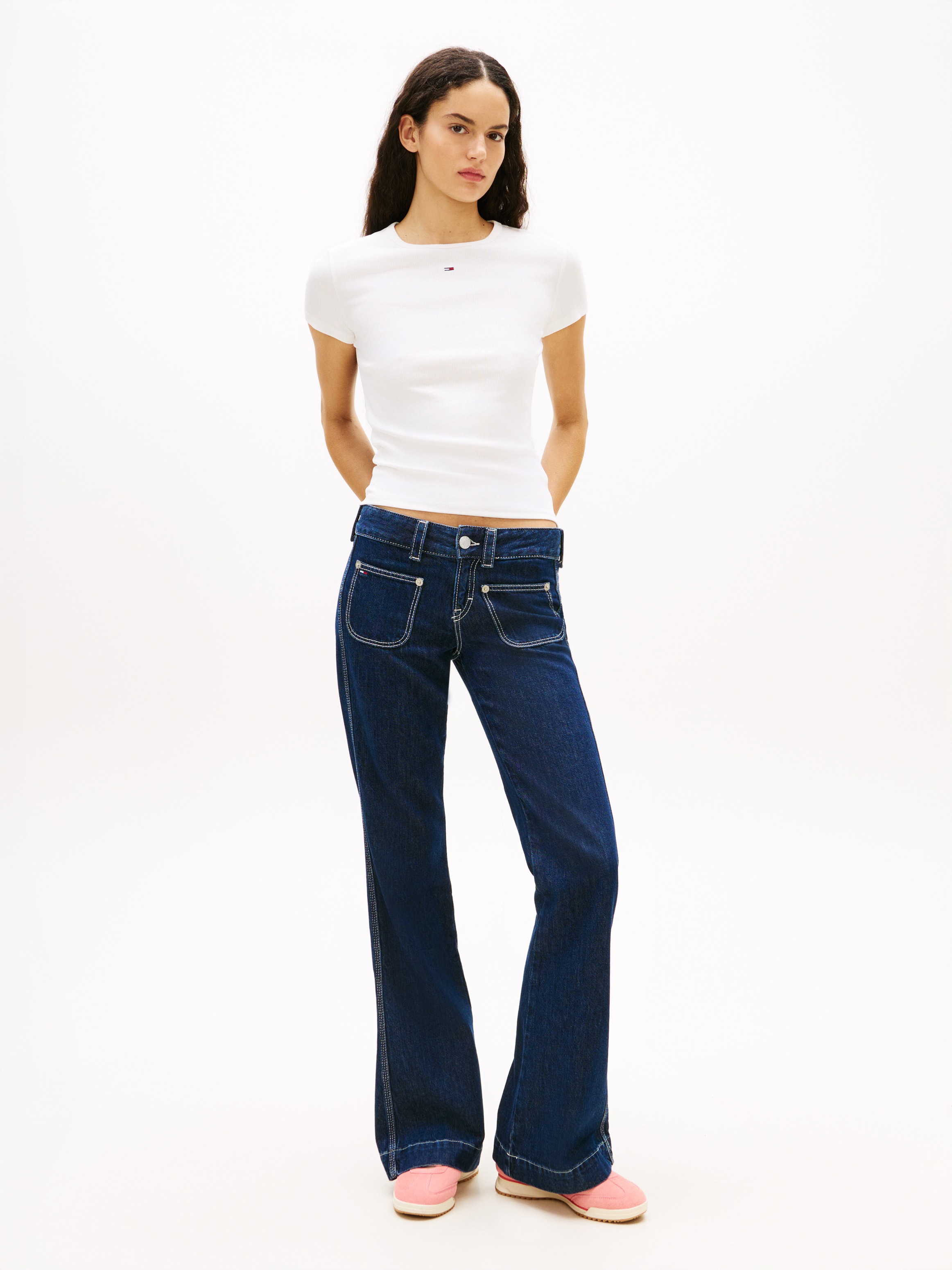 Tommy Jeans Kurzarmshirt »TJW 2PACK SLIM ESSENTIAL RIB SS« Packung, 2er-Pack, 2 Stk. tlg. mit gerippter Struktur