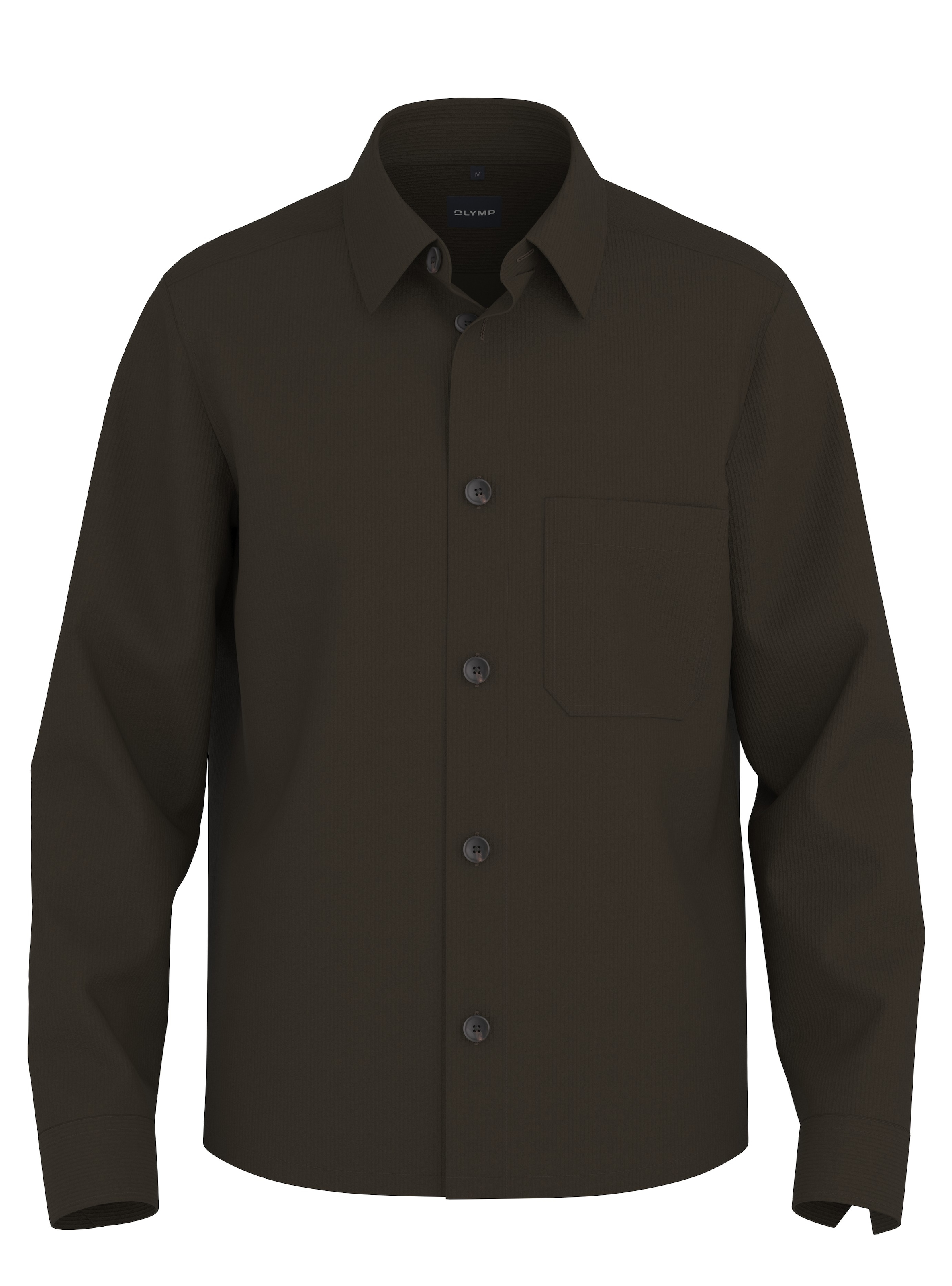 OLYMP Langarmhemd »Casual« aus Cord, Overshirt, Kentkragen