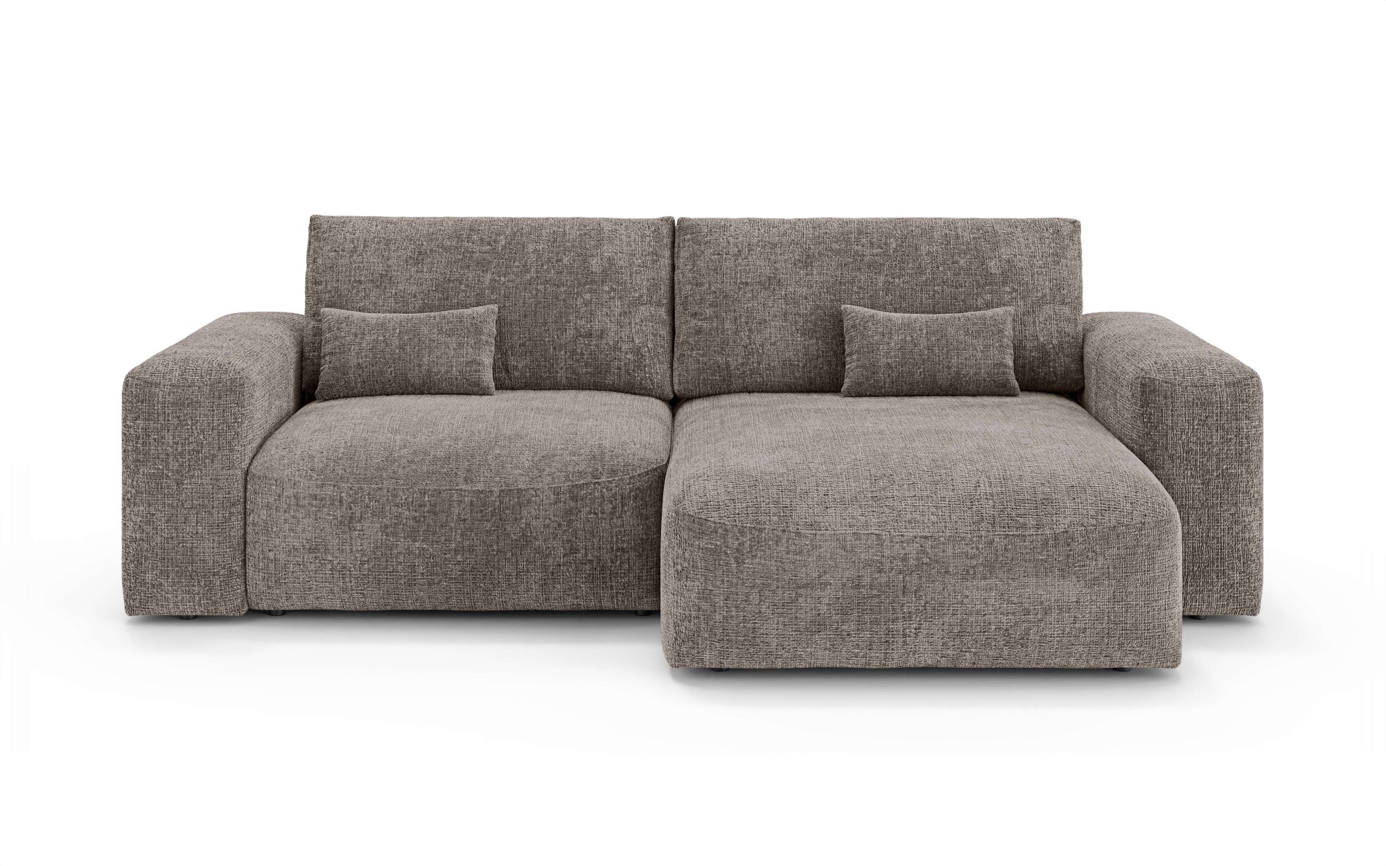 OTTO home Ecksofa »MATTS Schlafsofa mit Bettkasten, Maße B/T/H: 265/159/89 cm«, L-Form mit Recamiere rechts oder links, hoher Sitzkomfort