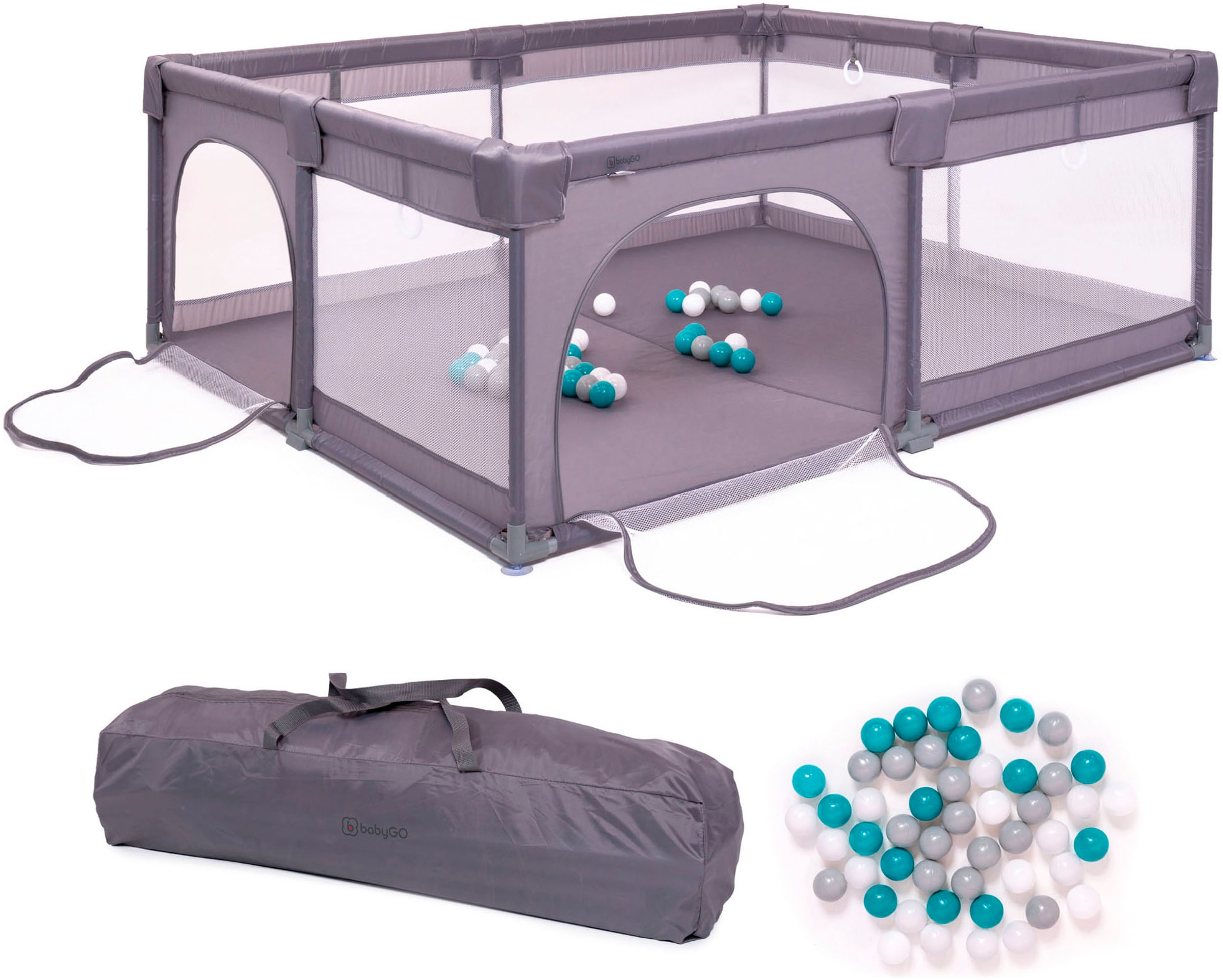 BabyGo Laufgitter "Playpark" inklusive 48 Spielbälle günstig online kaufen