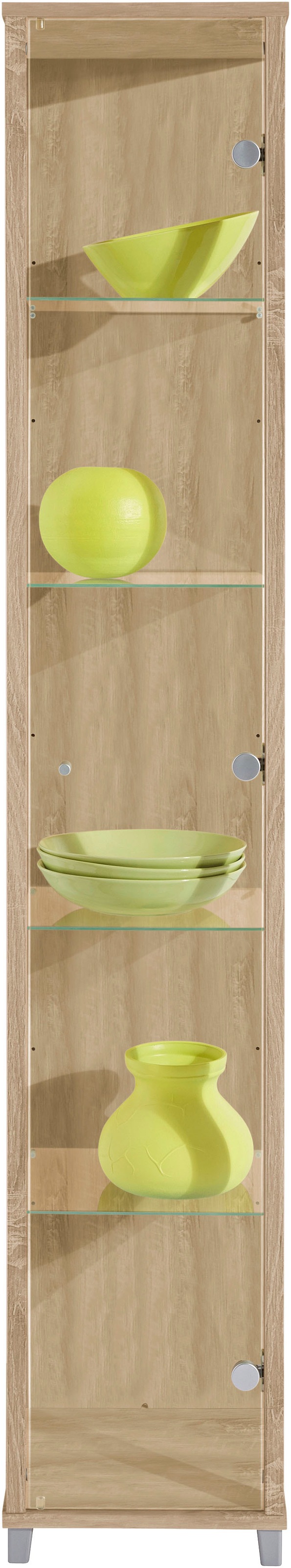 fif möbel Vitrine »OPTIMA Höhe ca. 172 cm«, Standvitrine/Glasvitrine 1x Glastür,perfekt für Sammler,Sammlervitrine