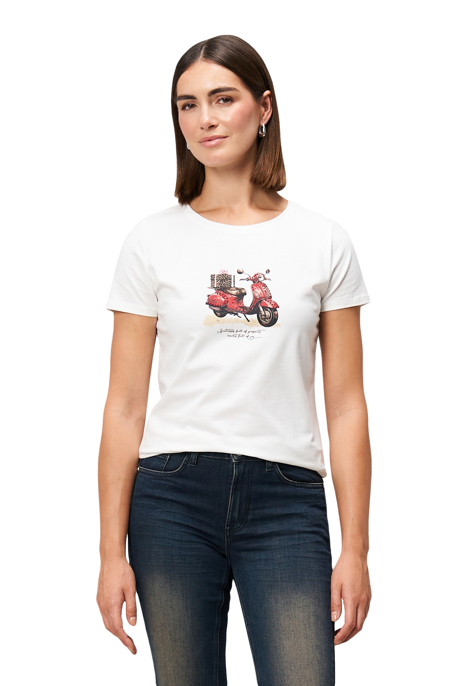 Zero Kurzarmshirt "Damen mit Glitzersteinchen" 1 Stk. weiteres Detail günstig online kaufen