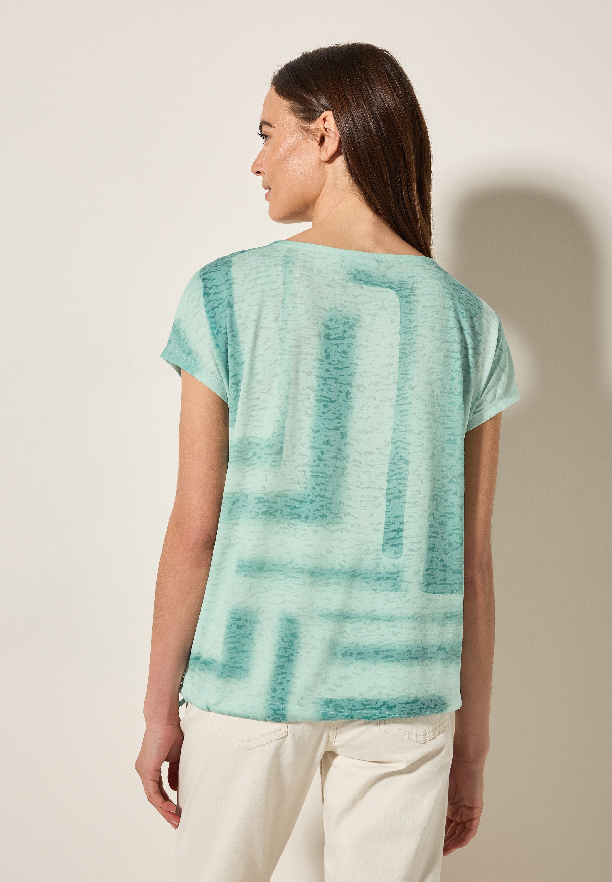 Cecil Print-Shirt, mit Tunnelzug am Saum